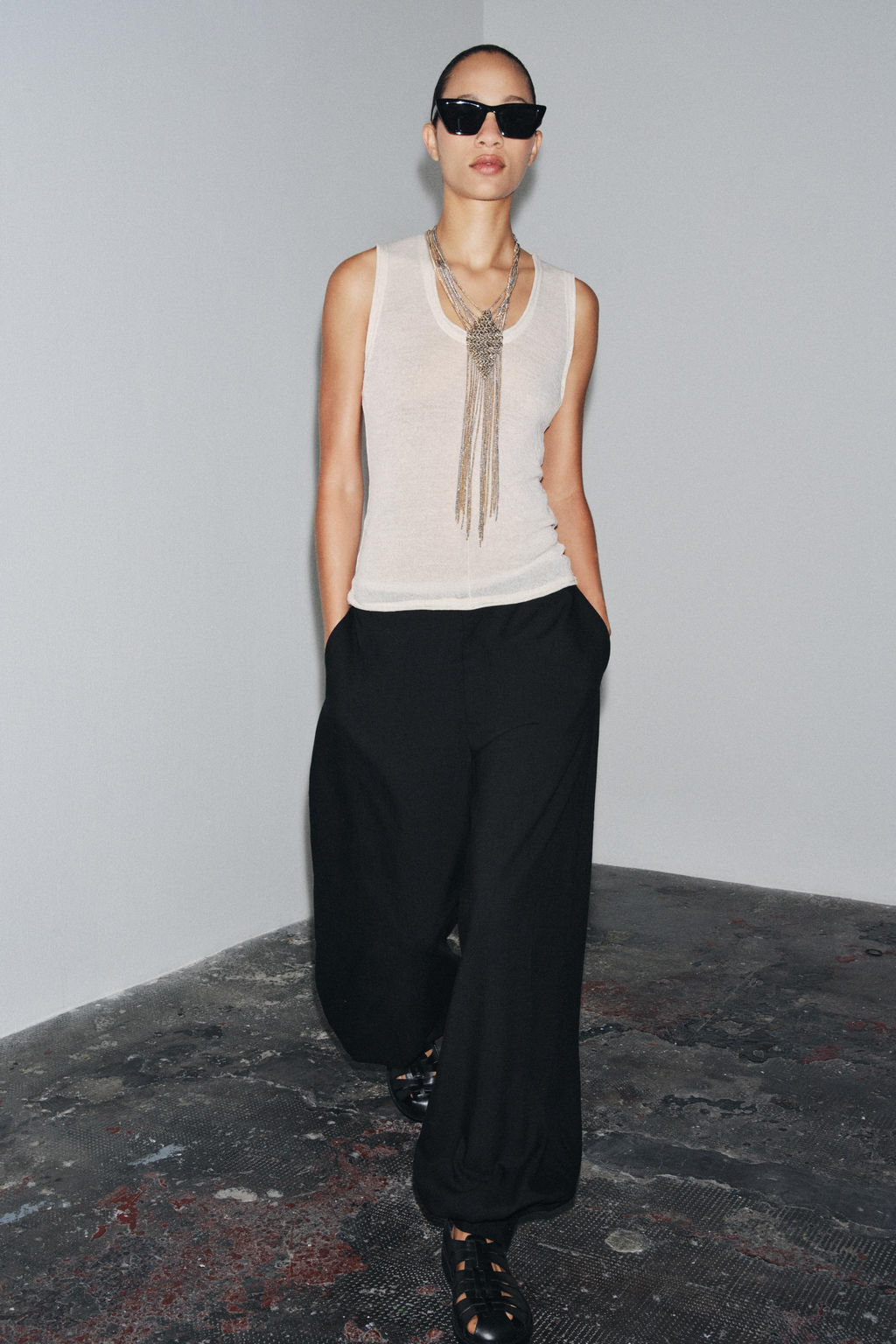 SLEEVELESS WOOL BLEND TOP - Zara фото 3