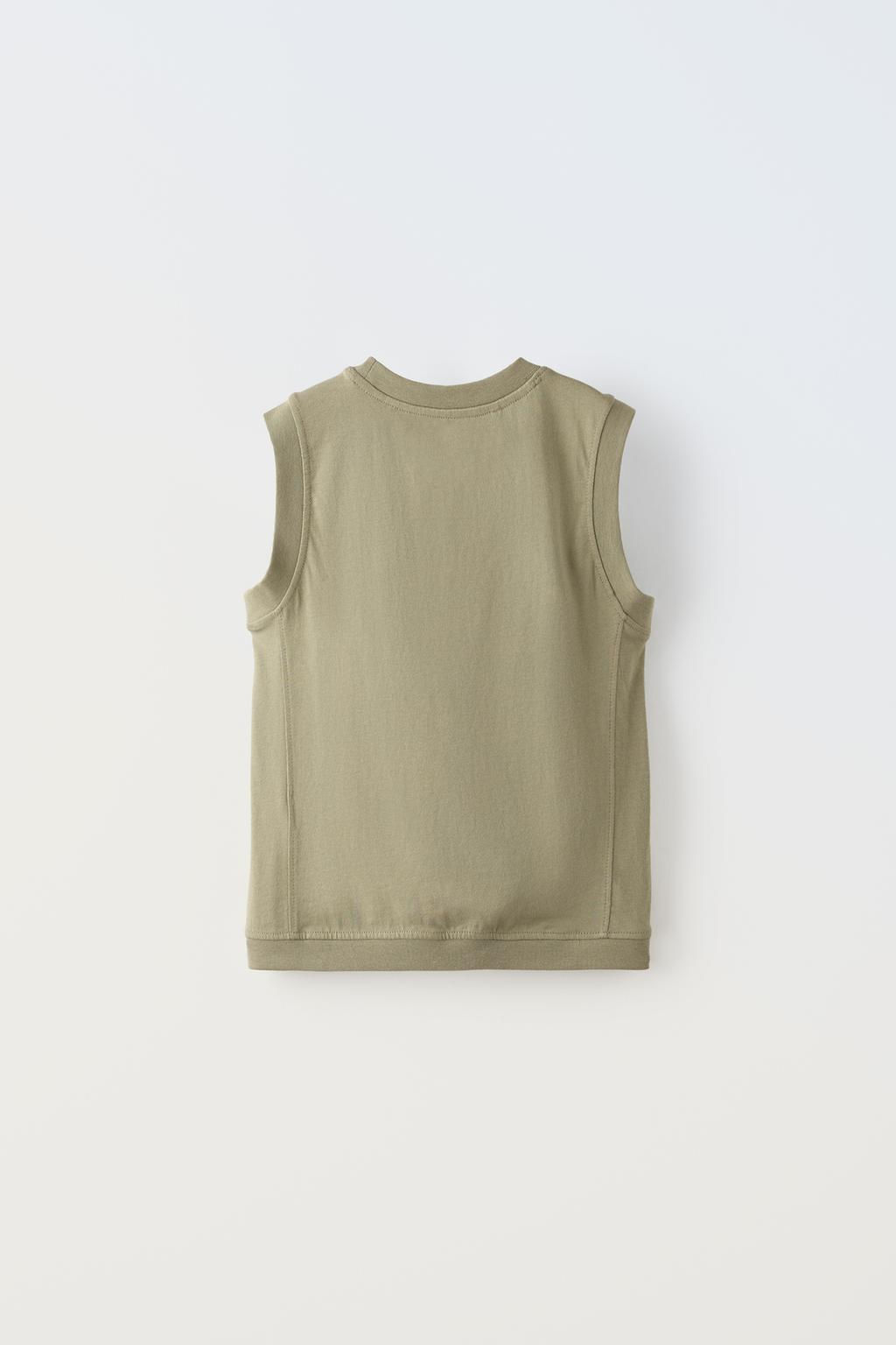 PAMUKLU ISLEMELI T-SHIRT VE BERMUDA SORT TAKIMI - Zara фото 13