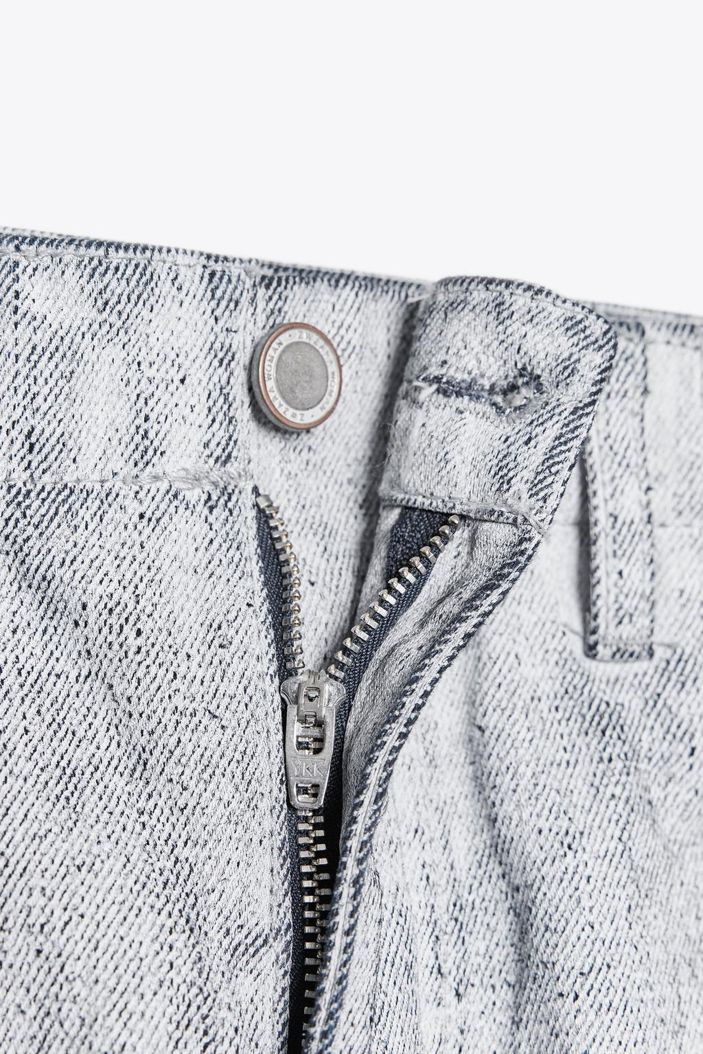 ZW COLLECTION TAPERED COATED MID-RISE JEANS - Zara фото 9