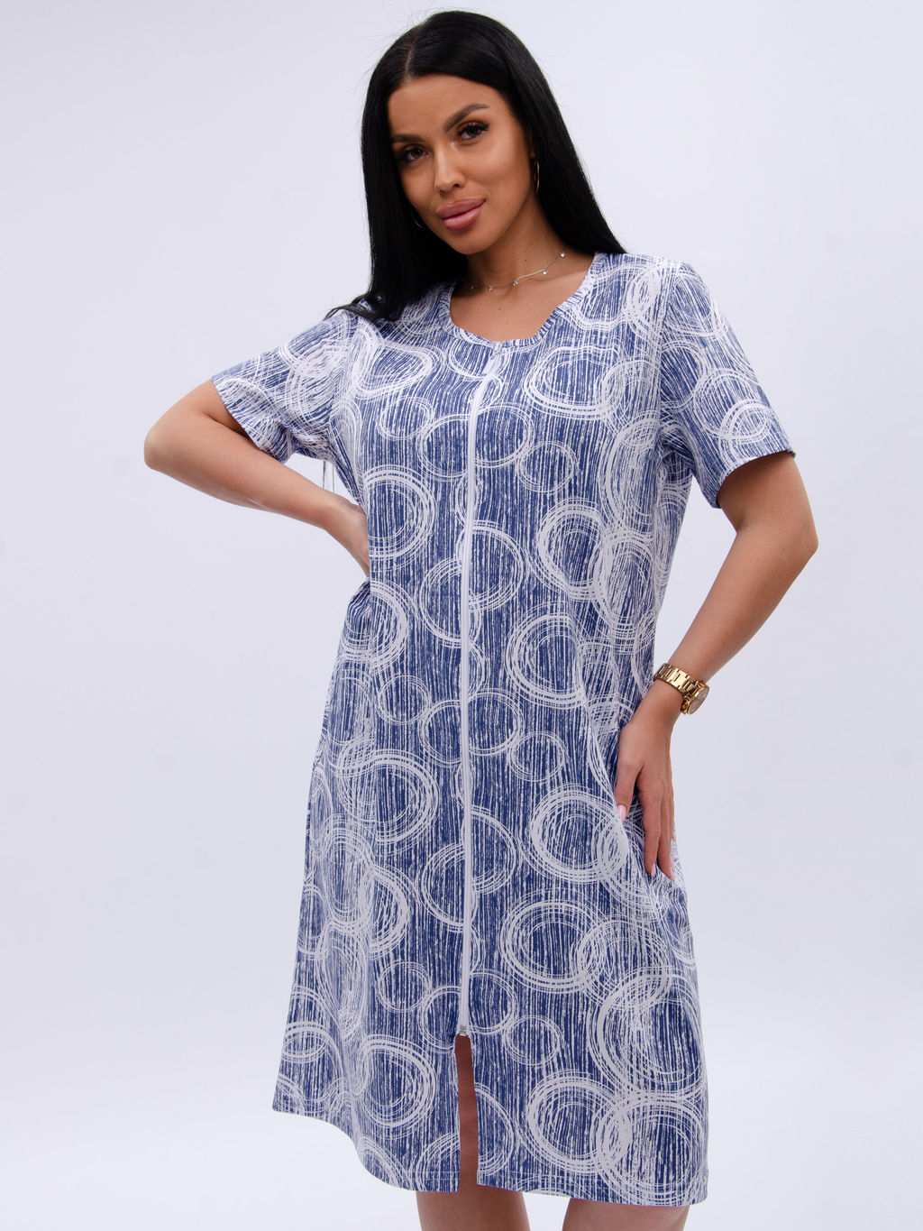 Халат "Рената" бабл, трикотаж