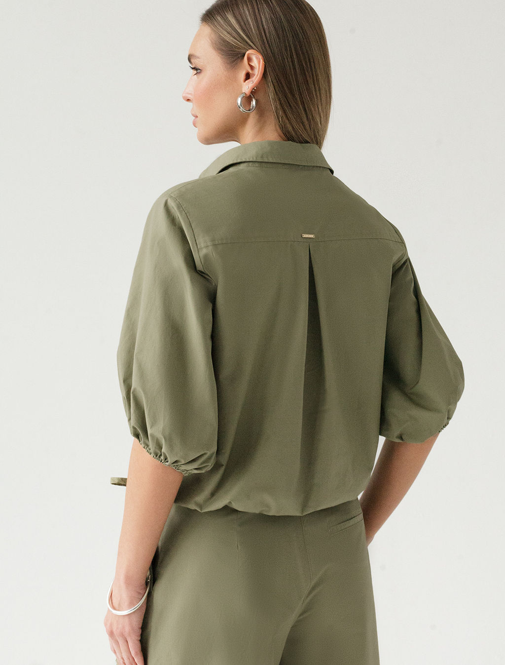 Блузка из легкого хлопкового поплина - Vilatte фото 4