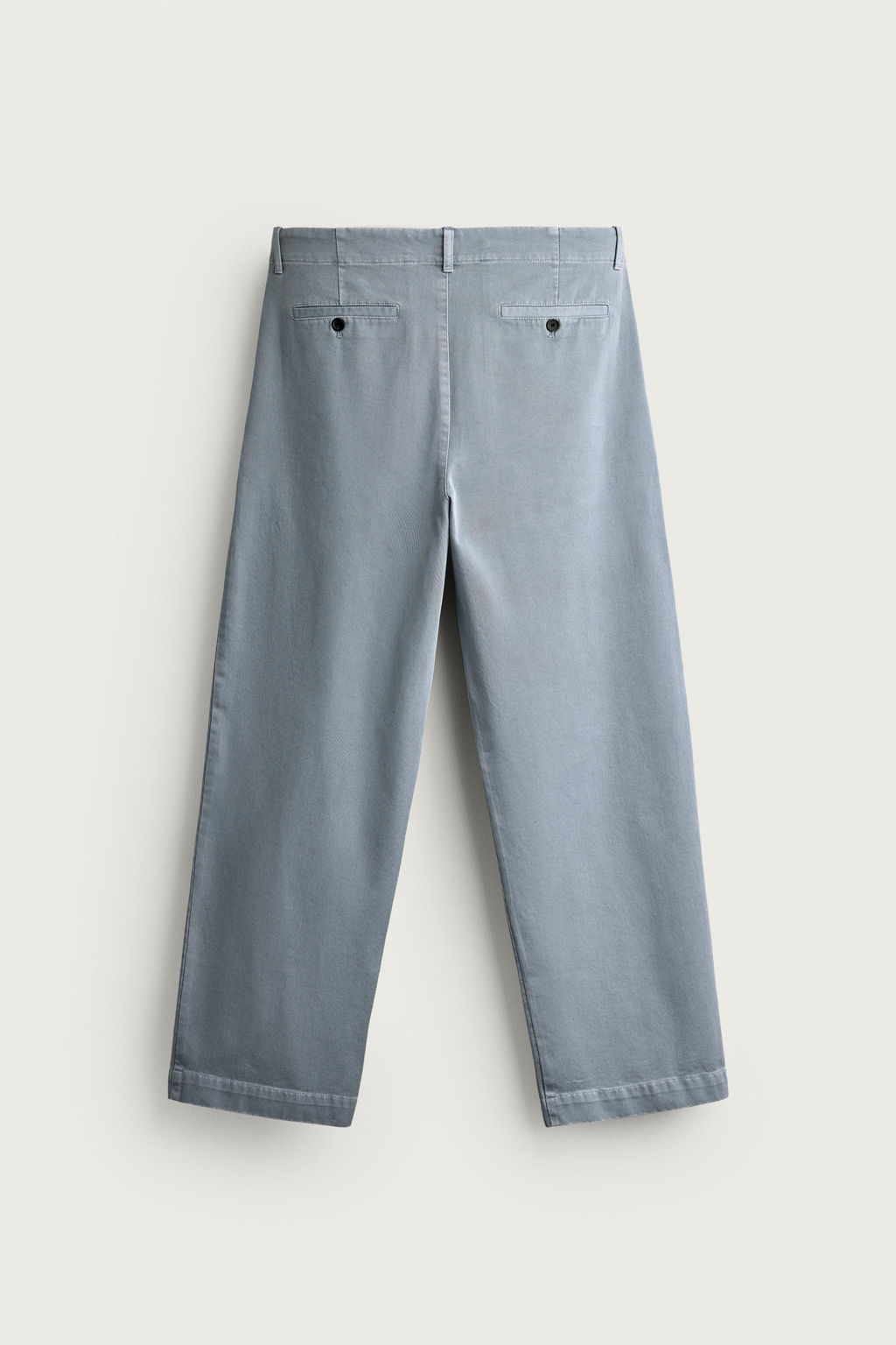 PANTAL?N CHINO LAVADO RELAXED FIT / Celeste lavado - Zara фото 8