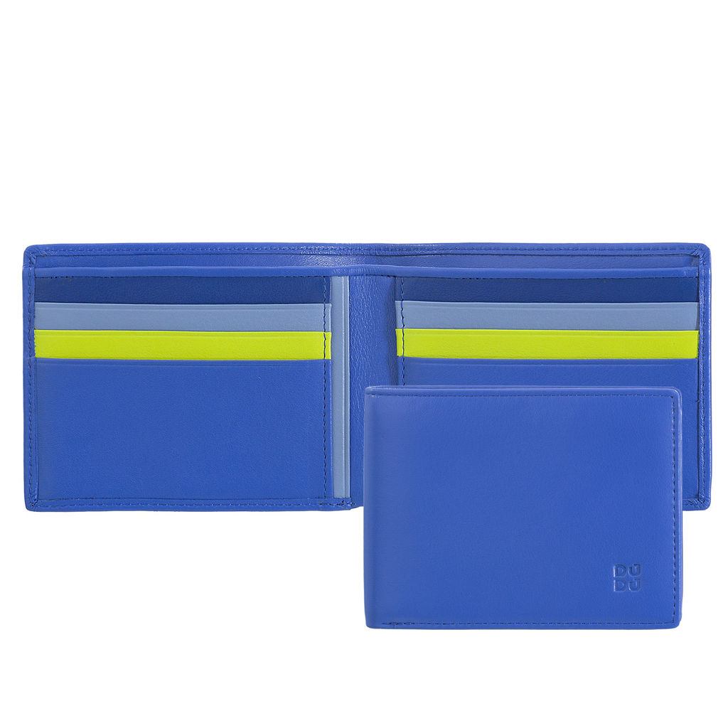 Итальянский кожаный кошелёк DuDu серии Caprera | васильковый