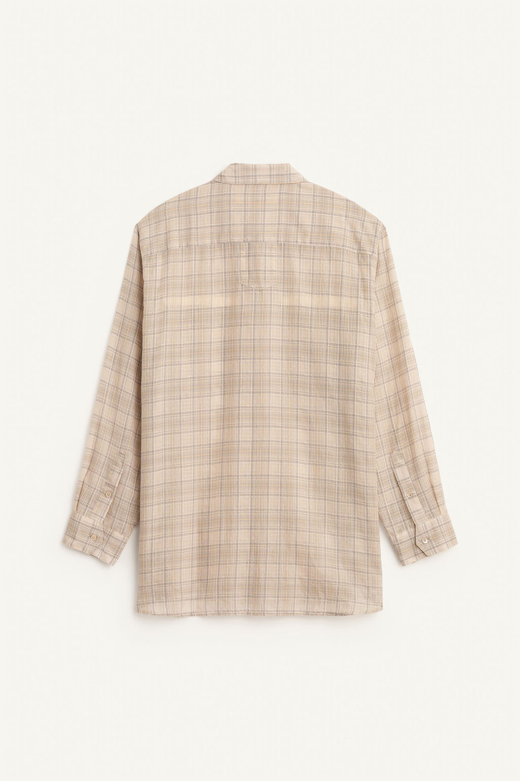 LNG SLV CHCK SHRT / Beige - Zara фото 5