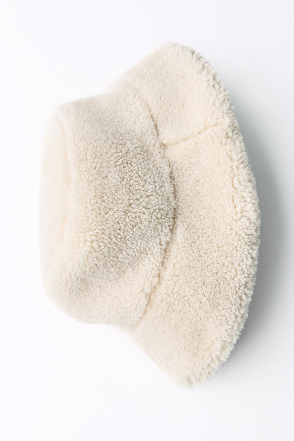 FAUX SHEARLING BUCKET HAT - Zara фото 6