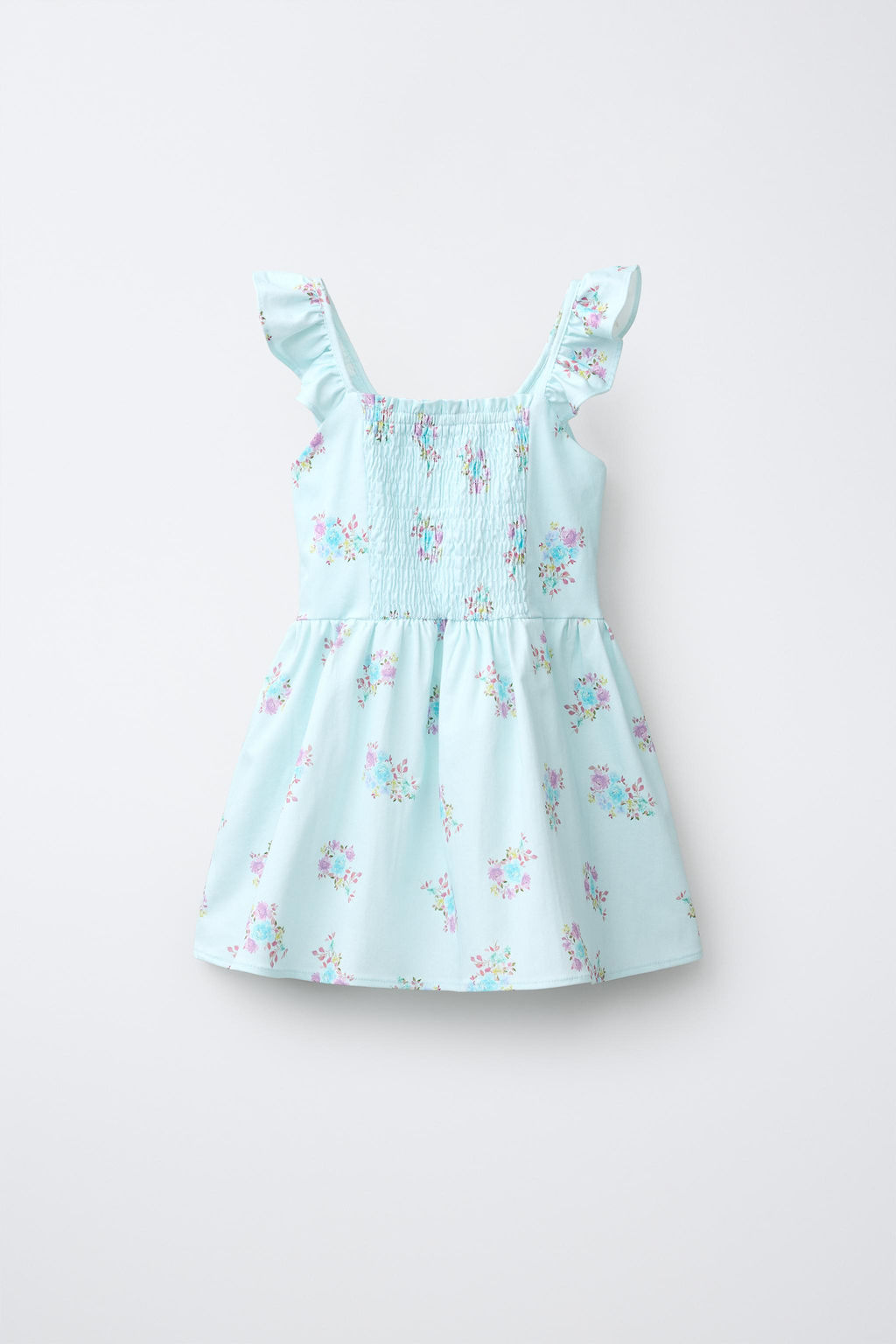 VESTIDO VOLANTES ESTAMPADO FLORES / Azul pastel - Zara фото 2