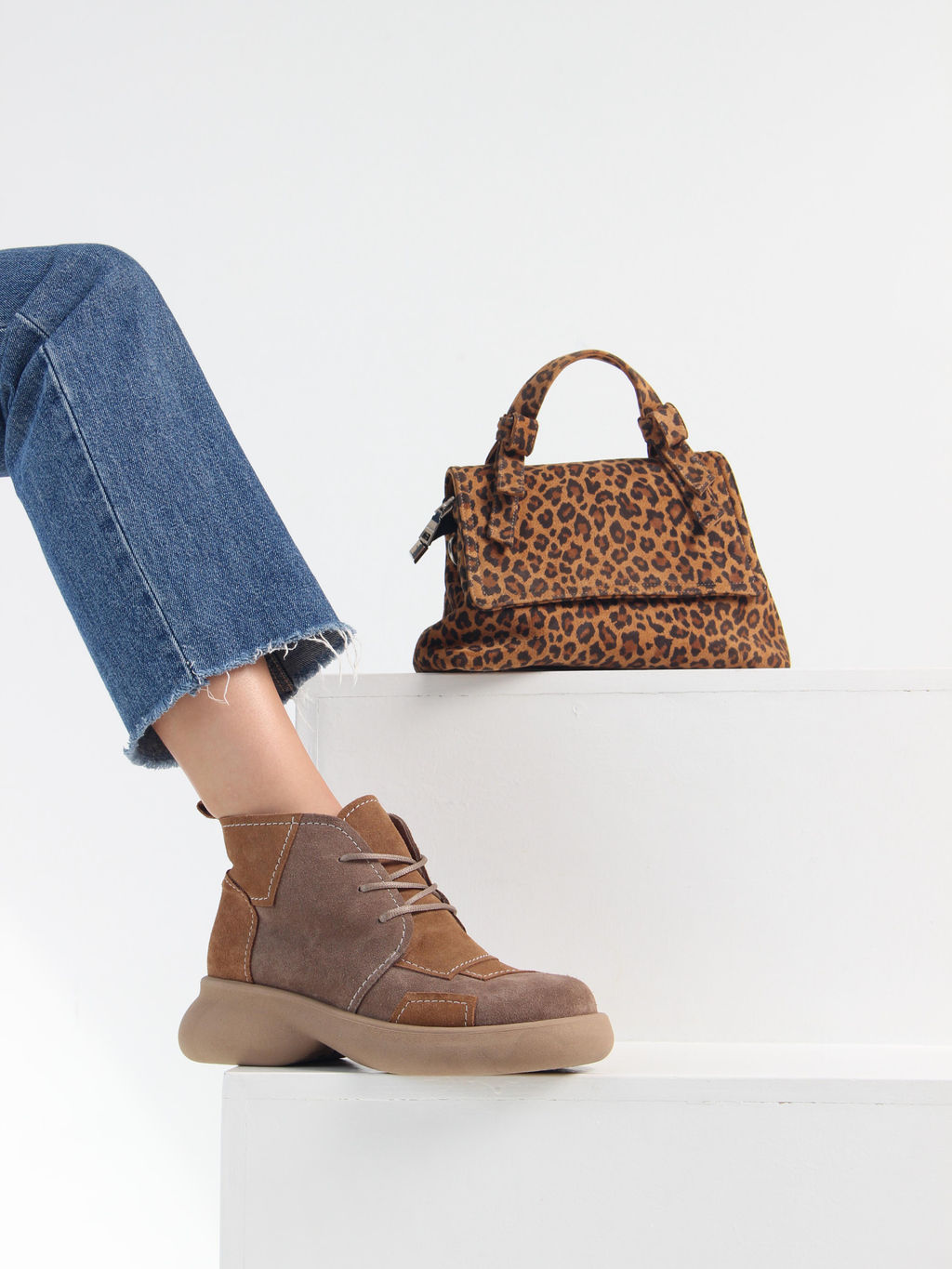 Ботинки 305.927ka. светло коричневый капучино замша/Байка