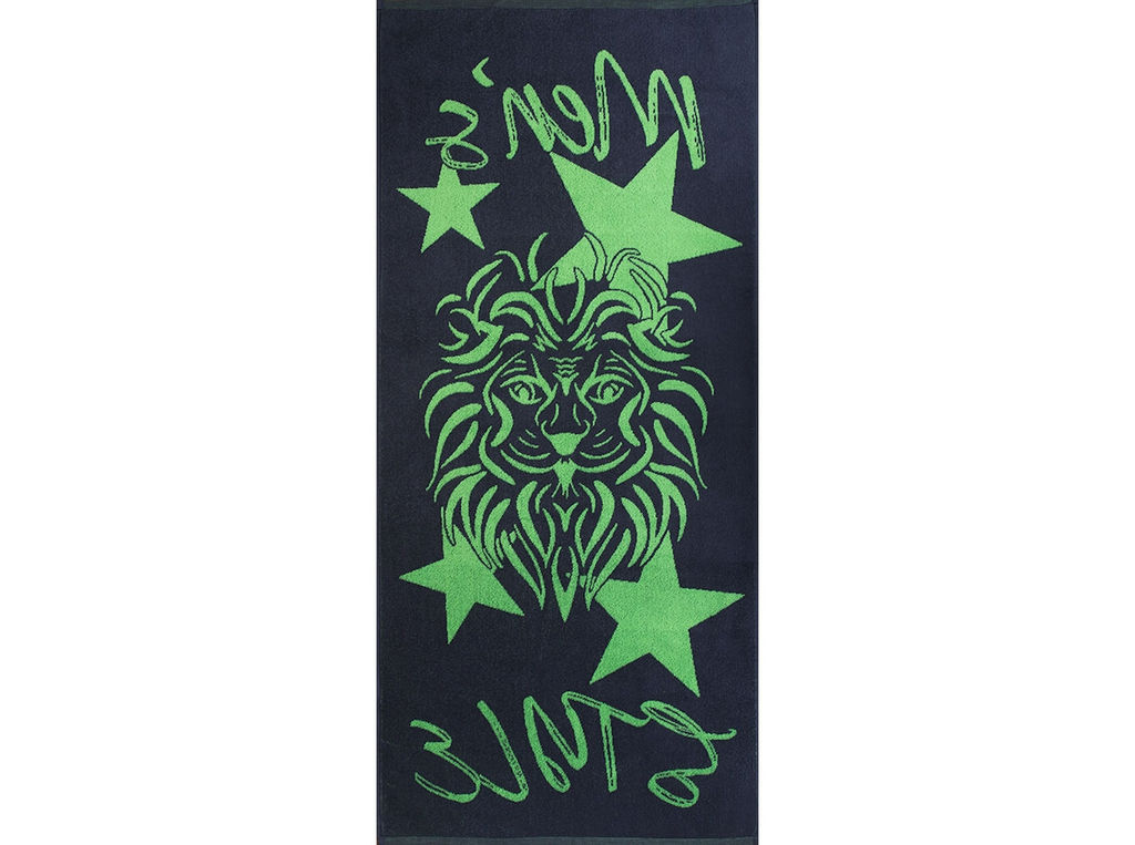 6с102.411ж1 Стиль льва(т.серый) Полотенце махровое 67х150см