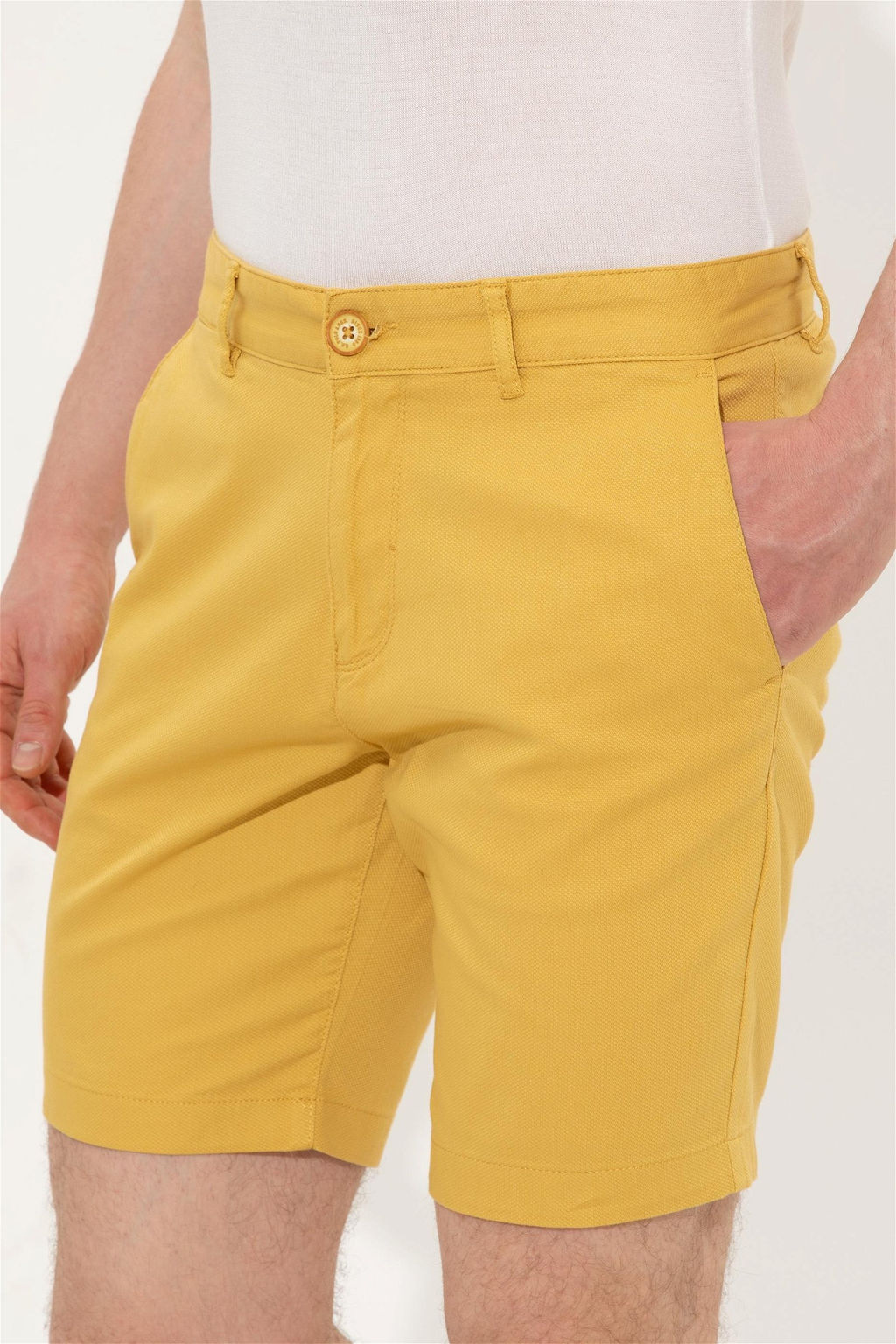 Мужские шафрановые бермуды капри - U.s. polo assn фото 13