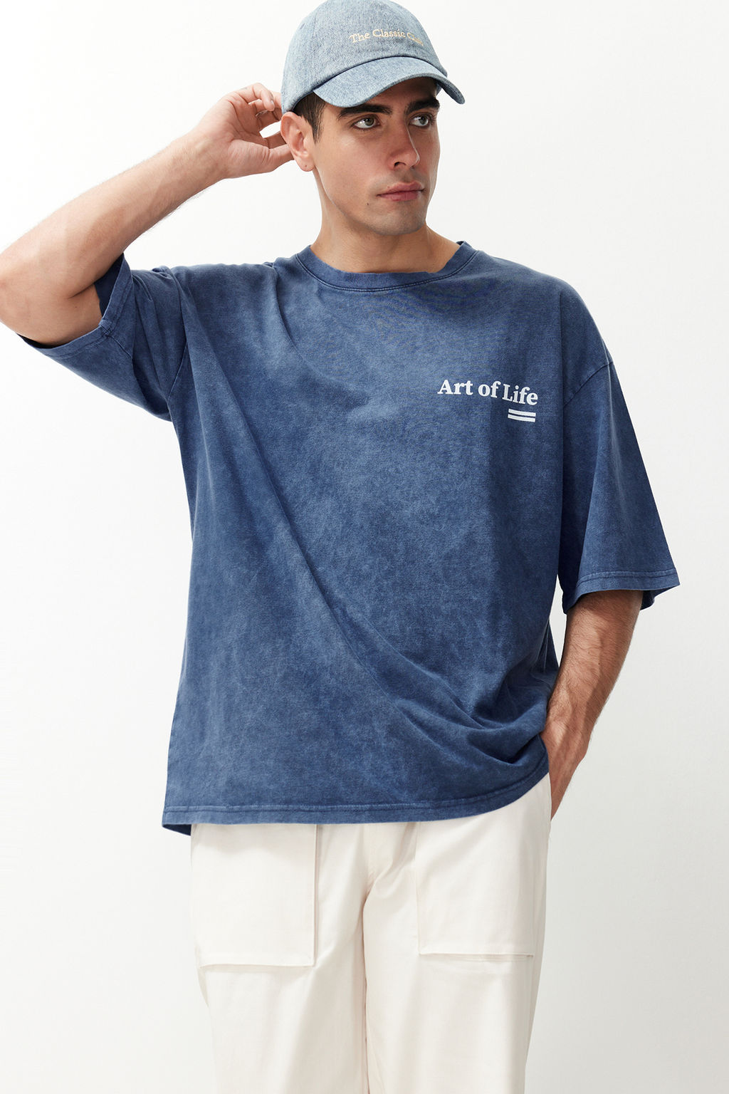 TRENDYOL MAN Antrasit Oversize/Genis Kesim Soluk Efektli Yaz? Bask?l? %100 Pamuklu T-Shirt TMNSS23TS00166 - Trendyolmilla фото 28