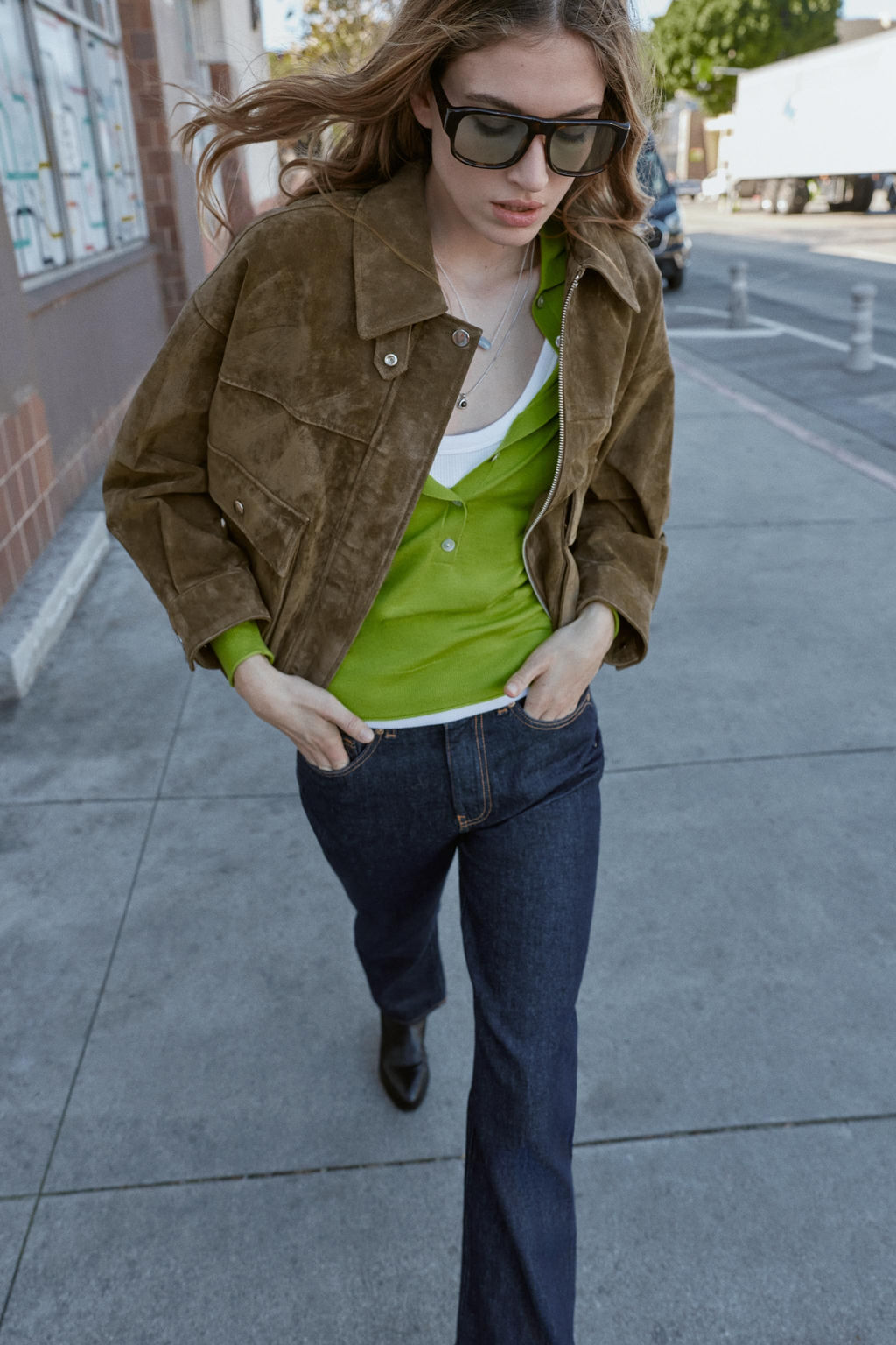 100% LEATHER BOMBER JACKET - Zara фото 16