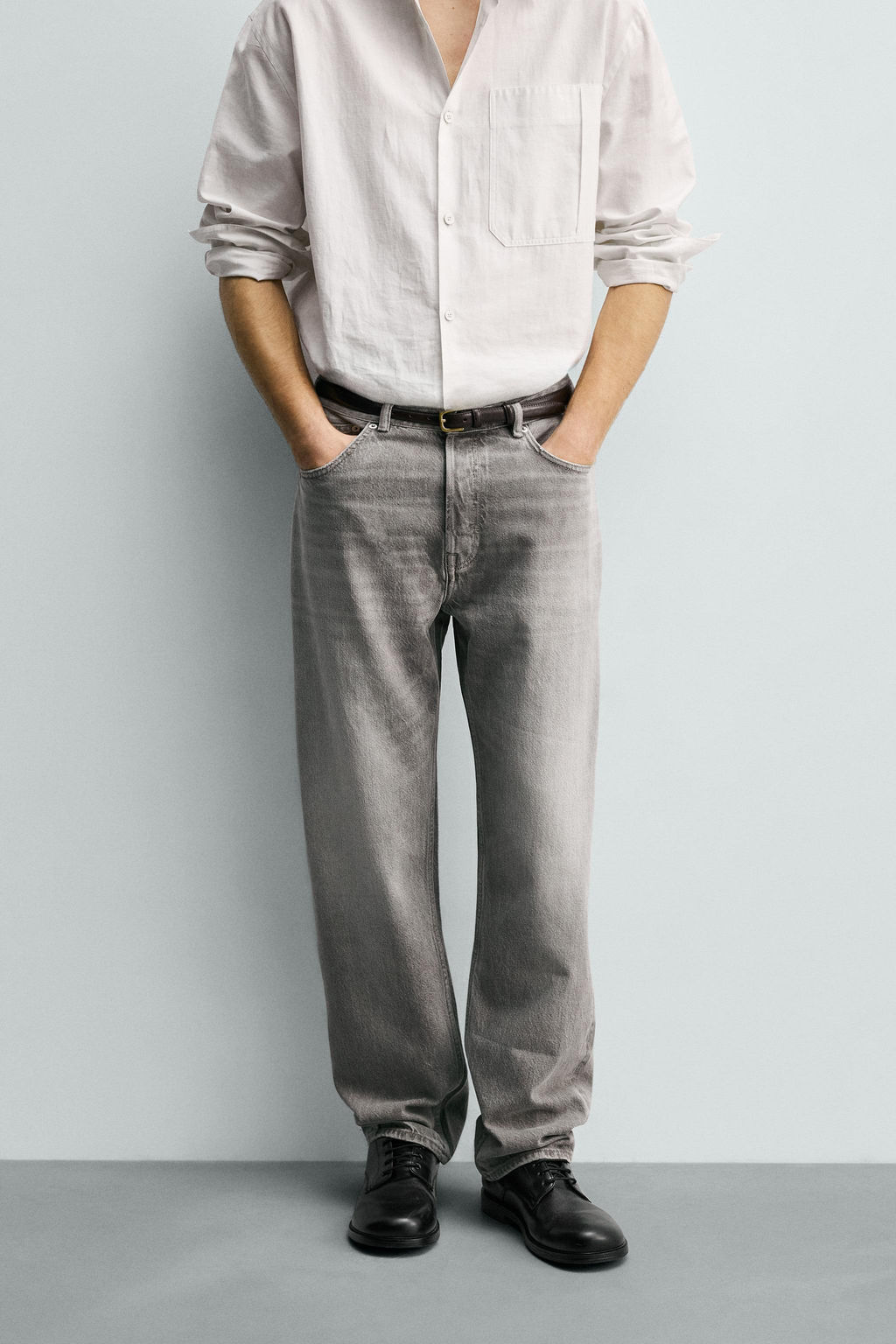 JEANS STRAIGHT FIT / Gris - Zara фото 2