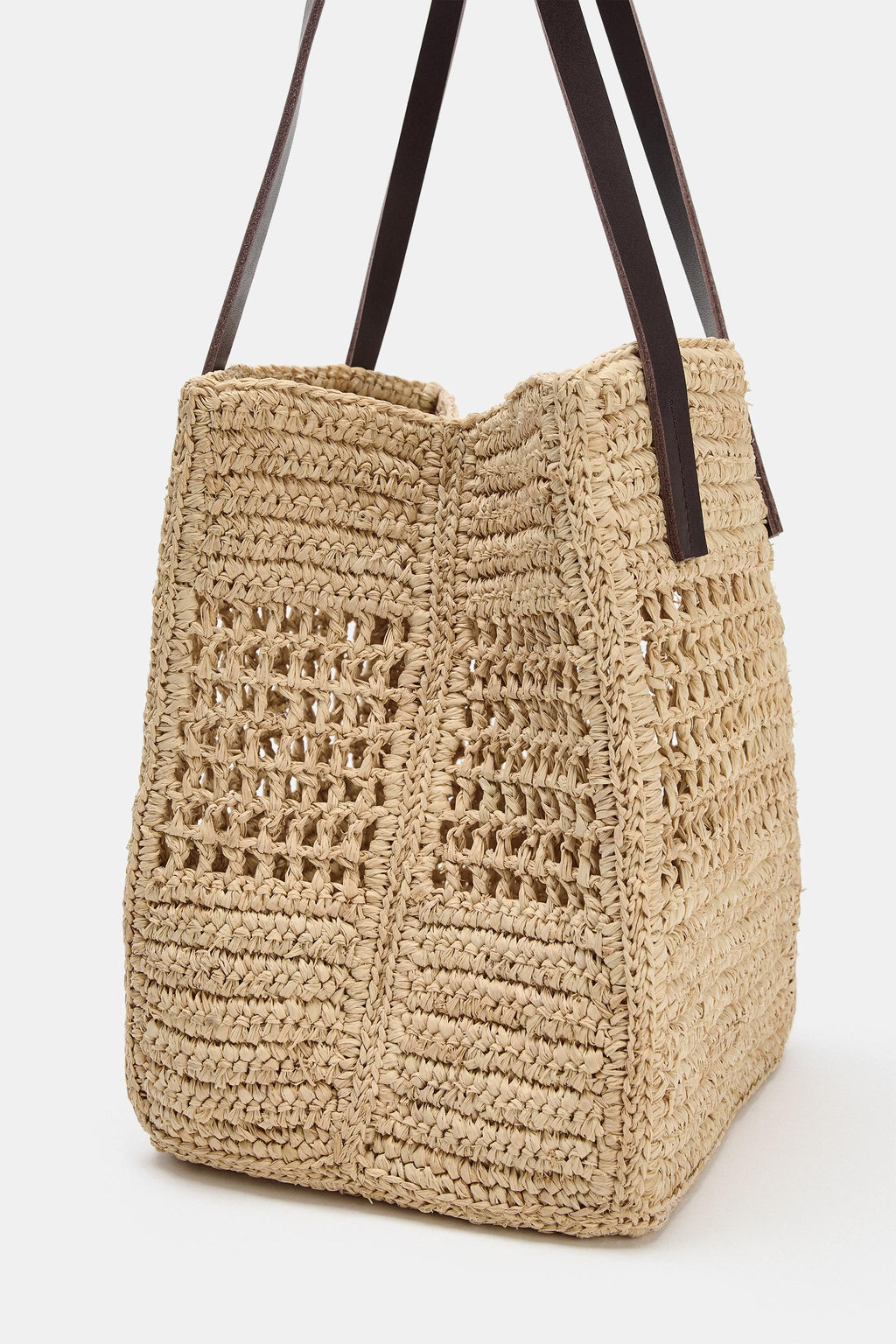 BOLSO MINI SHOPPER RAFIA / Beige claro - Zara фото 5
