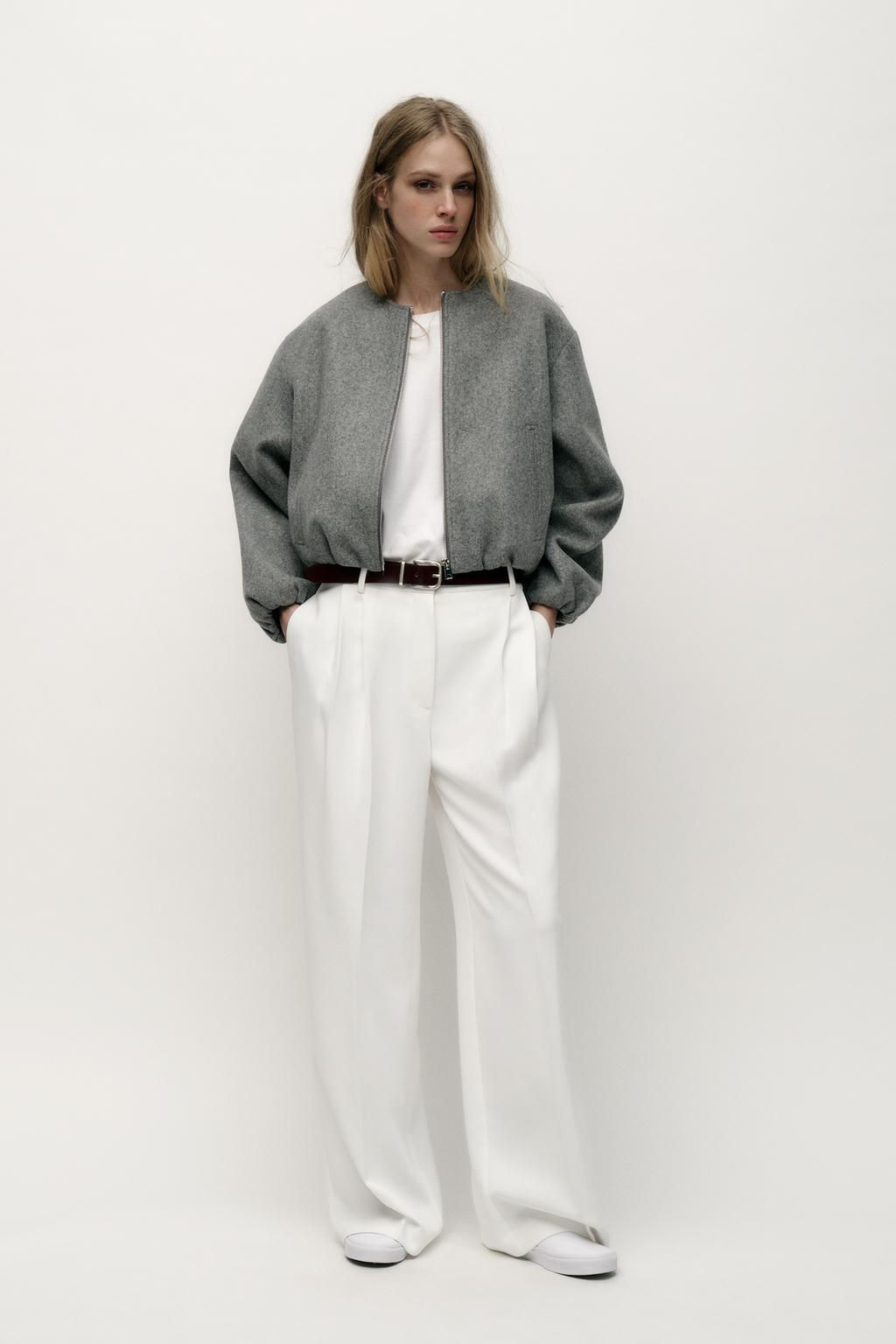 SOFT BOMBER JACKET WITH ELASTIC TRIMS - Zara фото 2