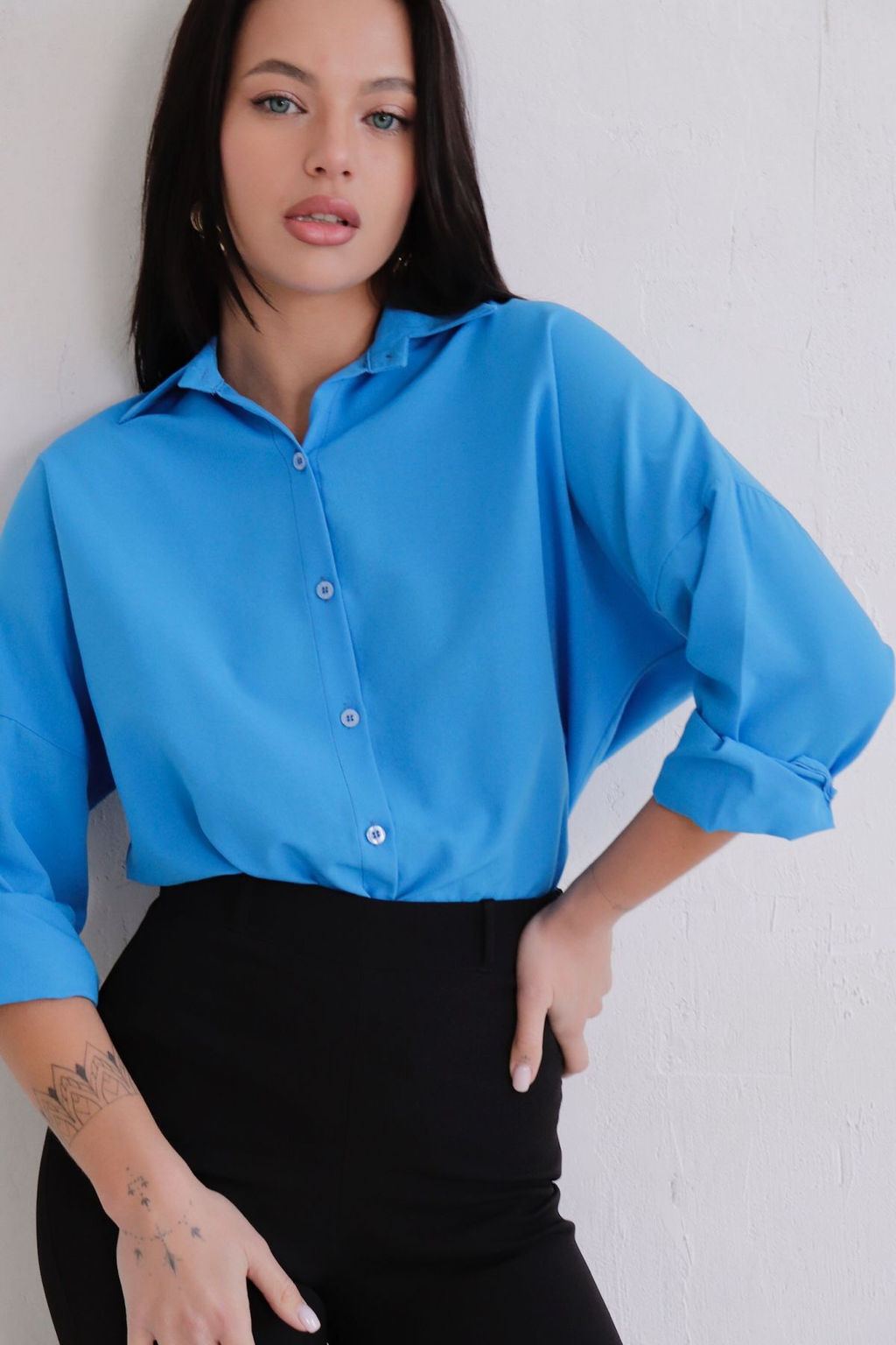 Рубашка удлинённая свободного силуэта - Martichelli фото 21