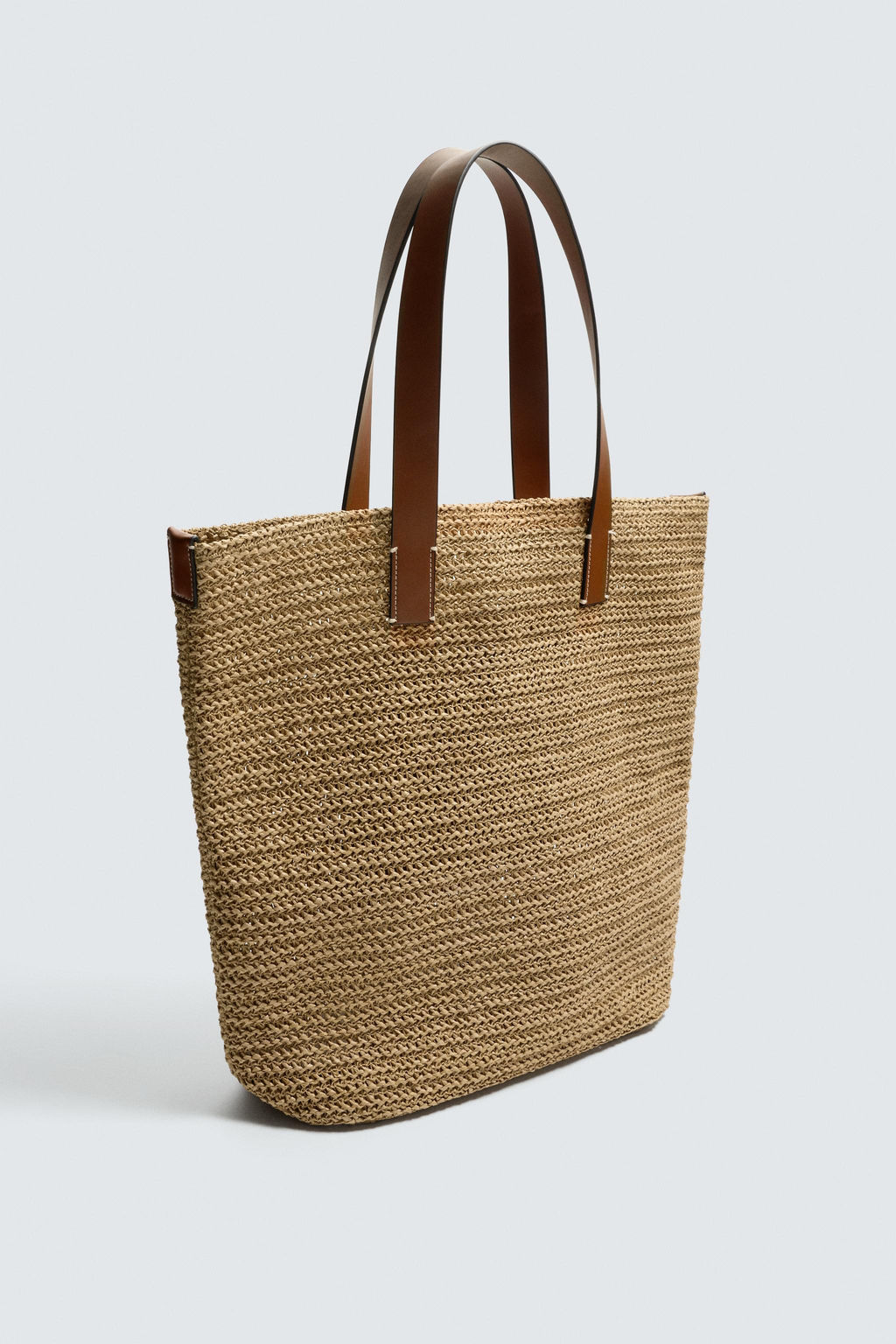 BOLSO SHOPPER TRENZADO / Blanco Crudo - Zara фото 4