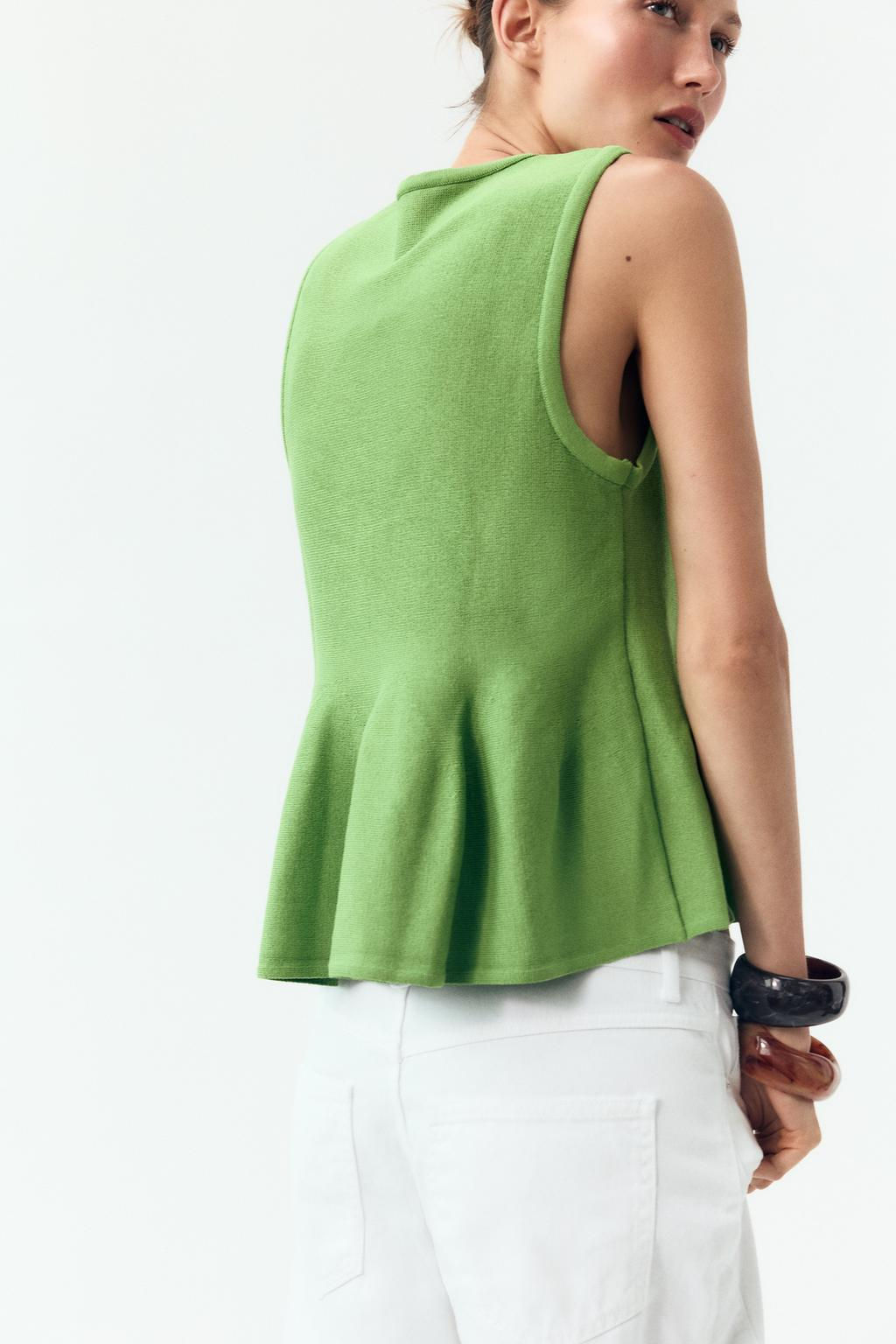 KNIT PEPLUM TOP - Zara фото 12