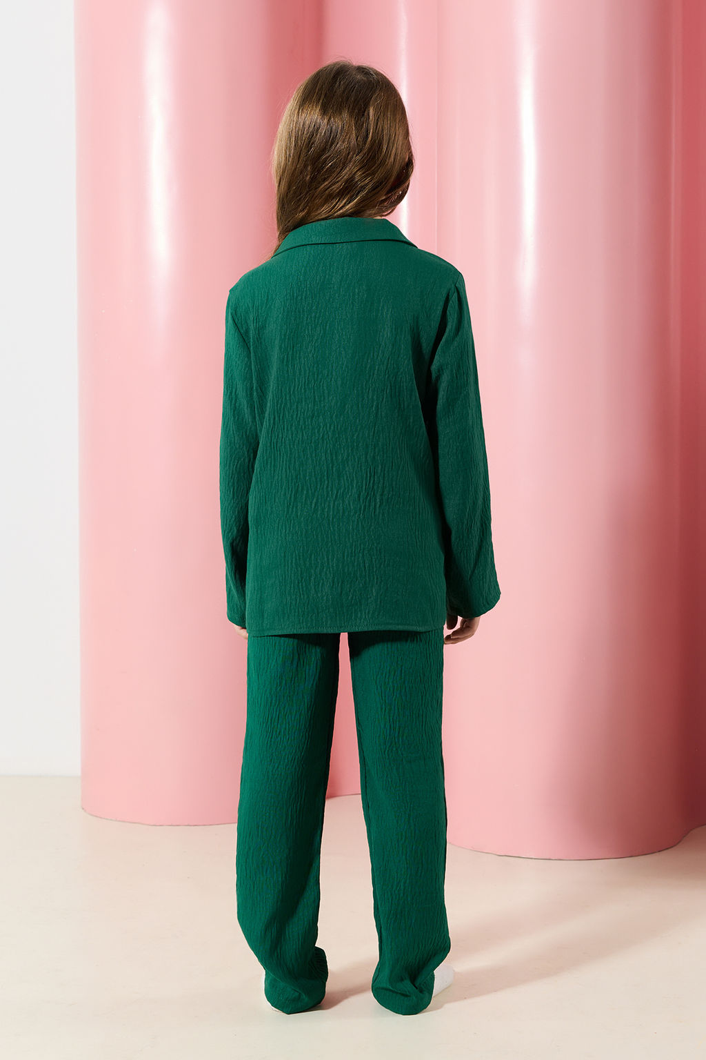 Zumrut Yesili K?z Cocuk Desenli Mini Me Anne K?z PIjama Tak?m? - Trendyolmilla фото 3