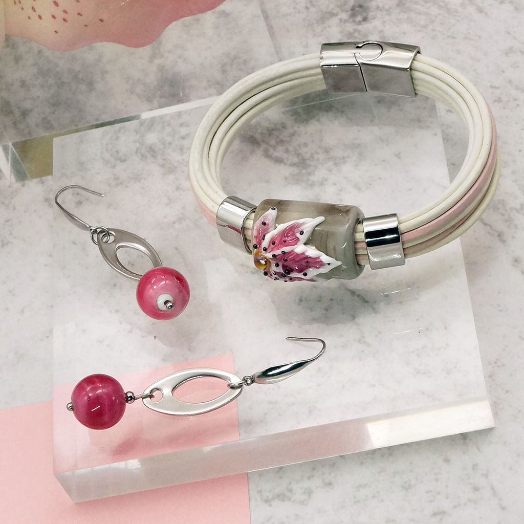 Серьги из муранского стекла FLEUR LS2899 - Vloes фото 6