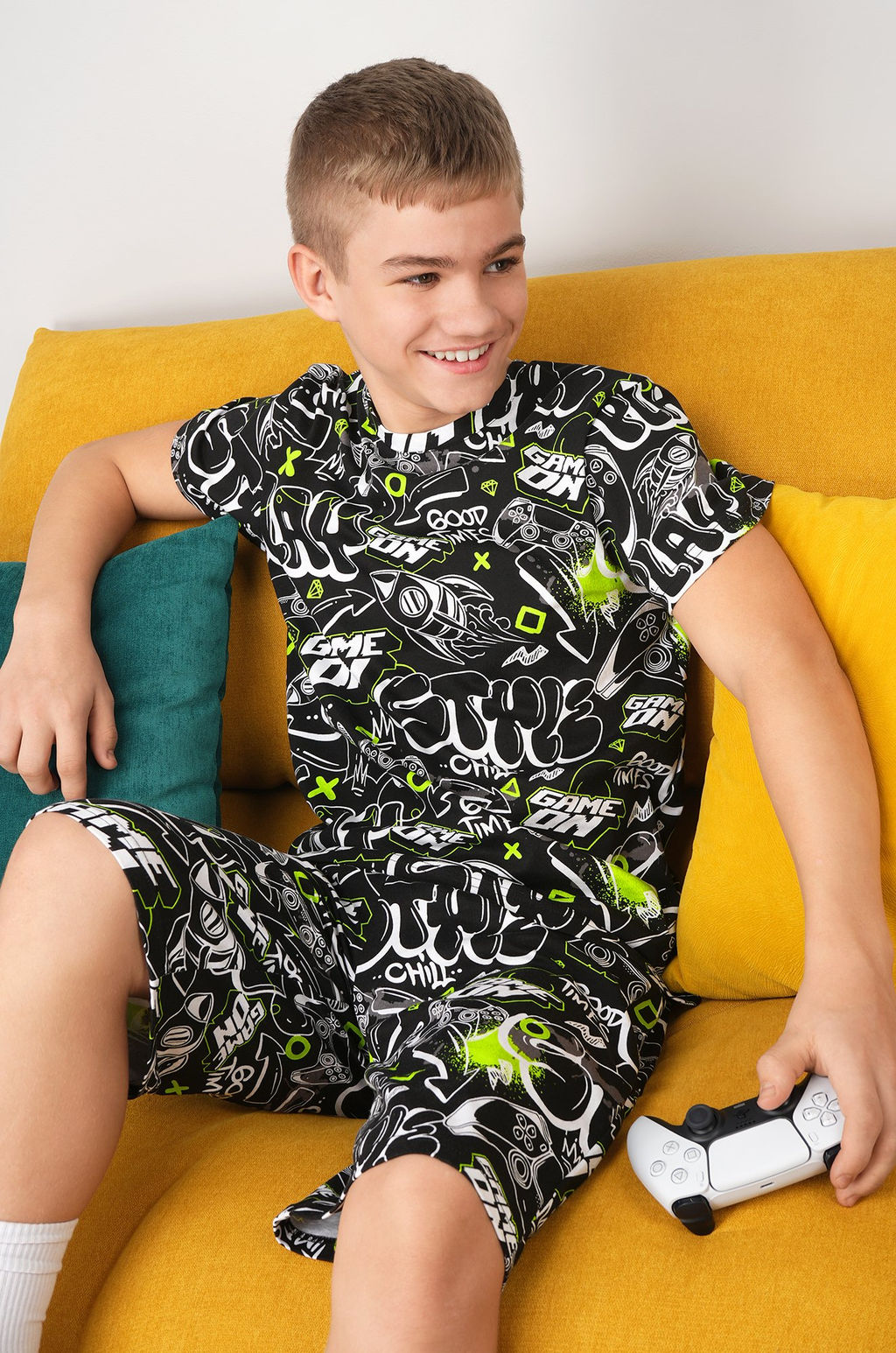 Хлопковый костюм для мальчика Happyfox