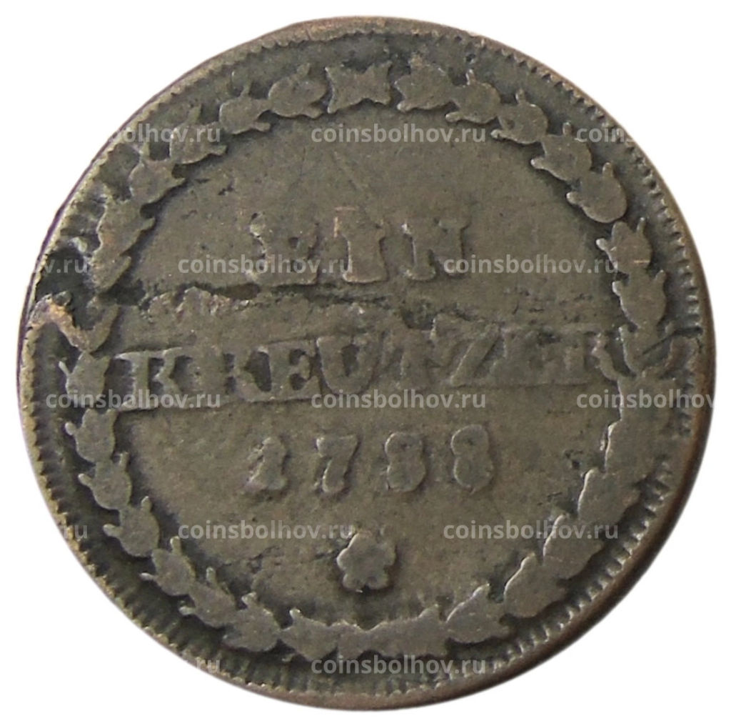 Монета 1 крейцер 1788 года Германские государства Пфальц-Цвейбрюккен