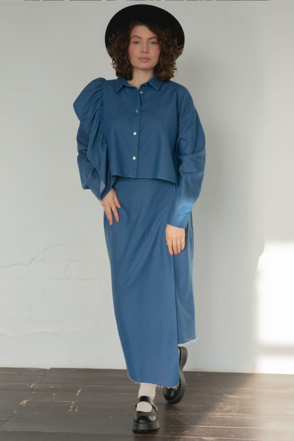 Юбка джинс DENIM037/03/Синий - M&G all natural фото 3