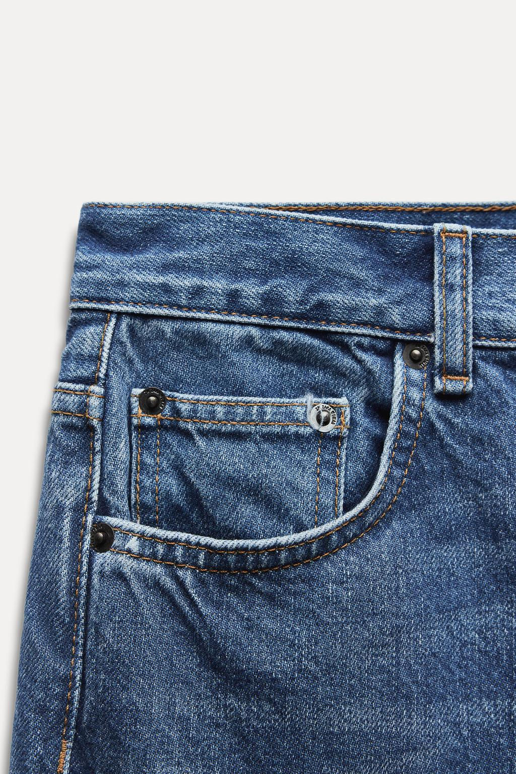 ZW COLLECTION STRAIGHT-LEG MID-RISE JEANS - Zara фото 6