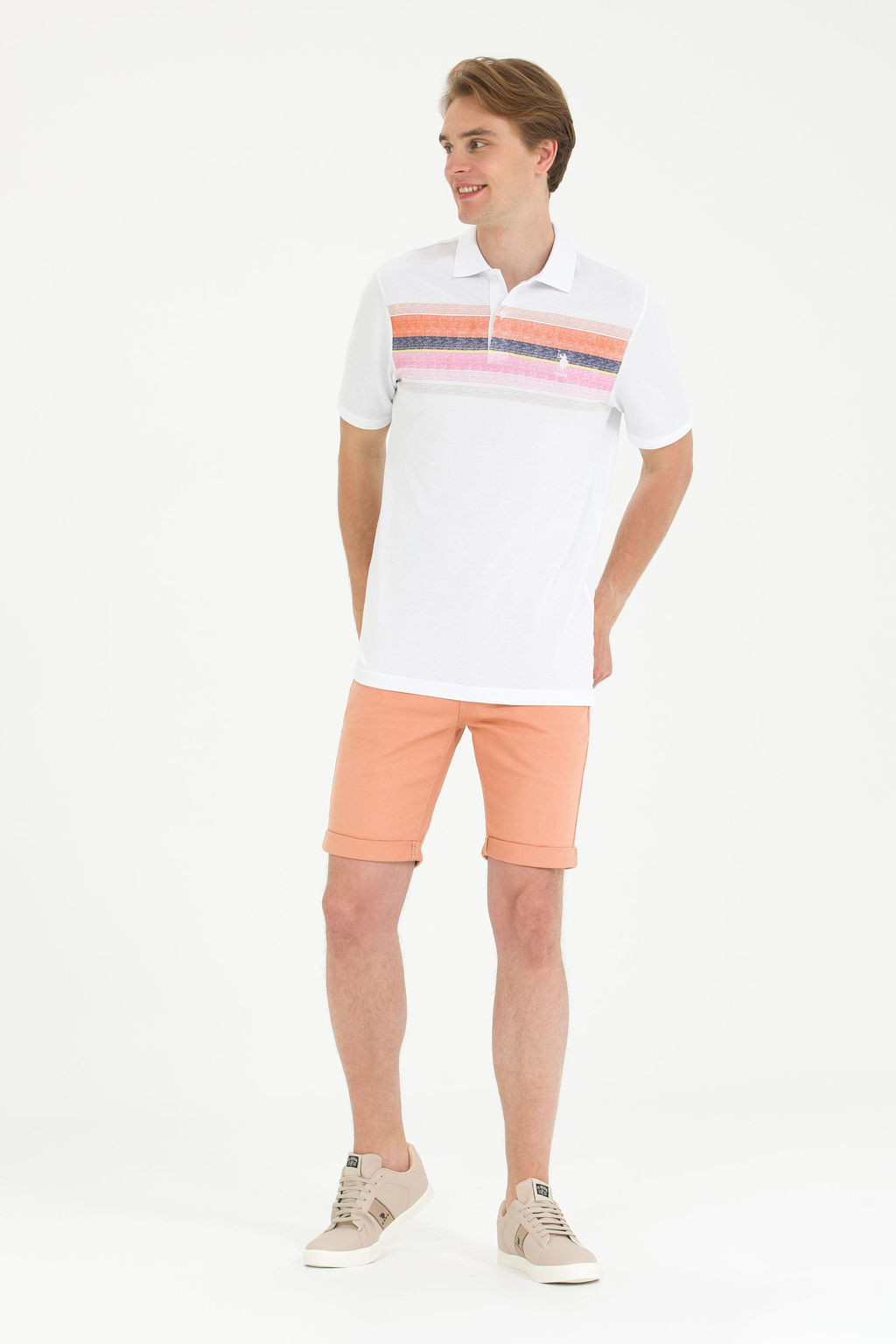 U. S. Polo Assn Мужская футболка с воротником-поло Brick - U.s. polo assn фото 4