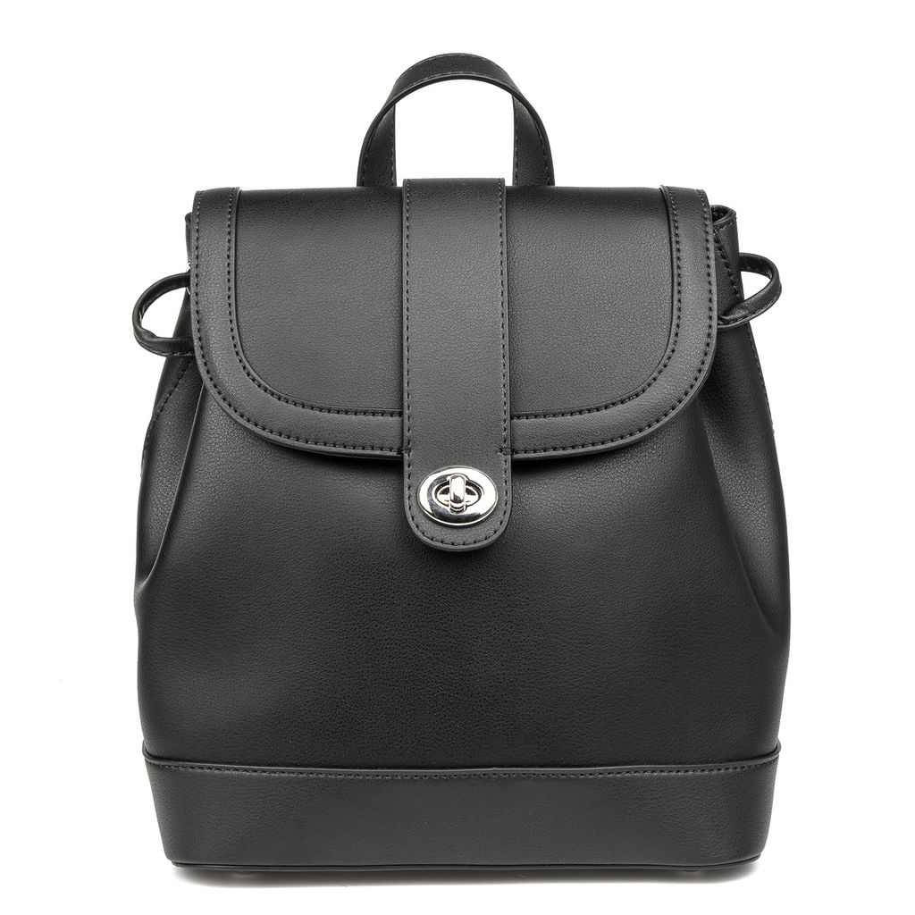 9933 black, Женский кожаный рюкзак, Barcelo Biagi