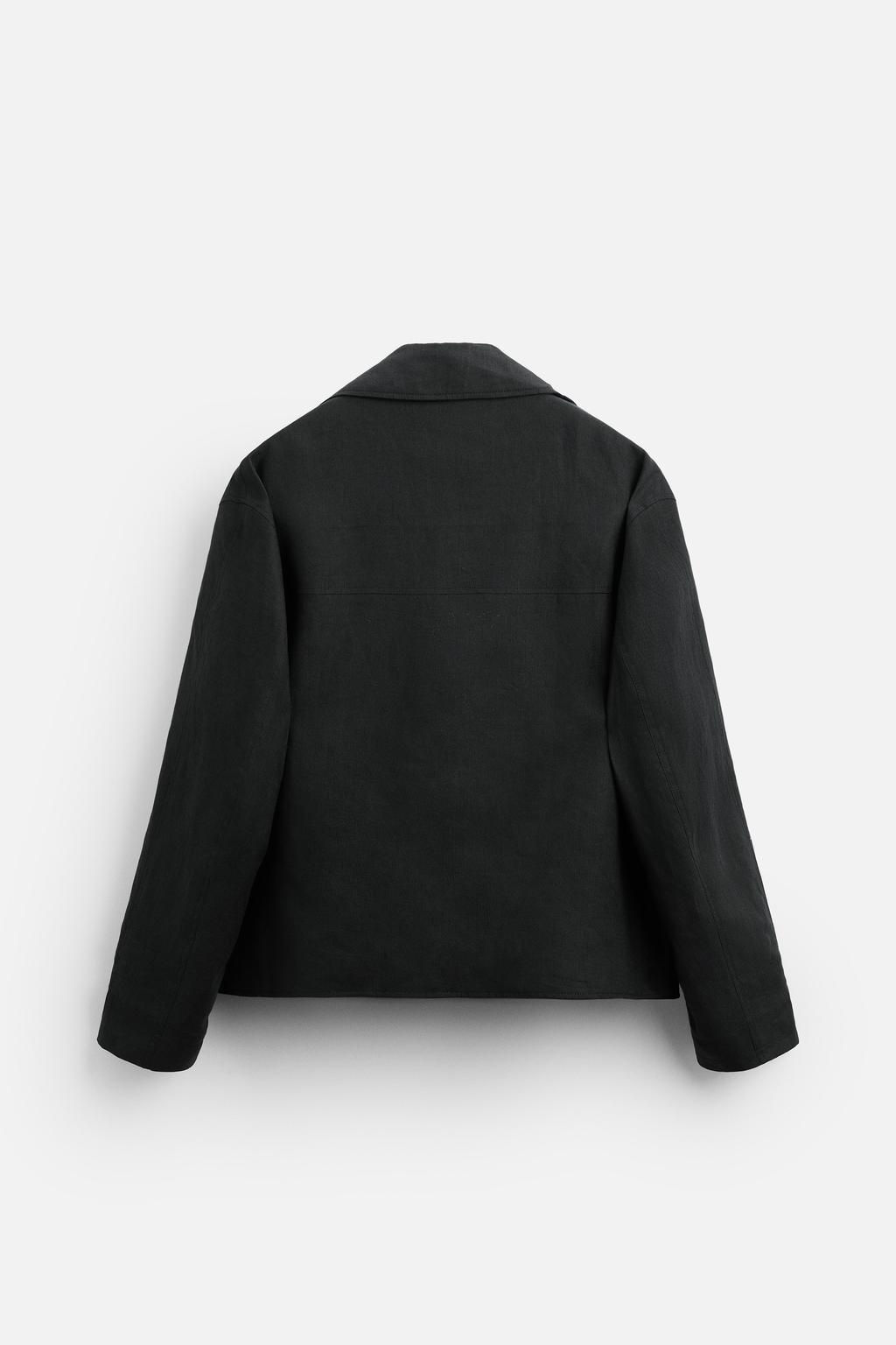 100% LINEN CROPPED TRENCH COAT - Zara фото 8