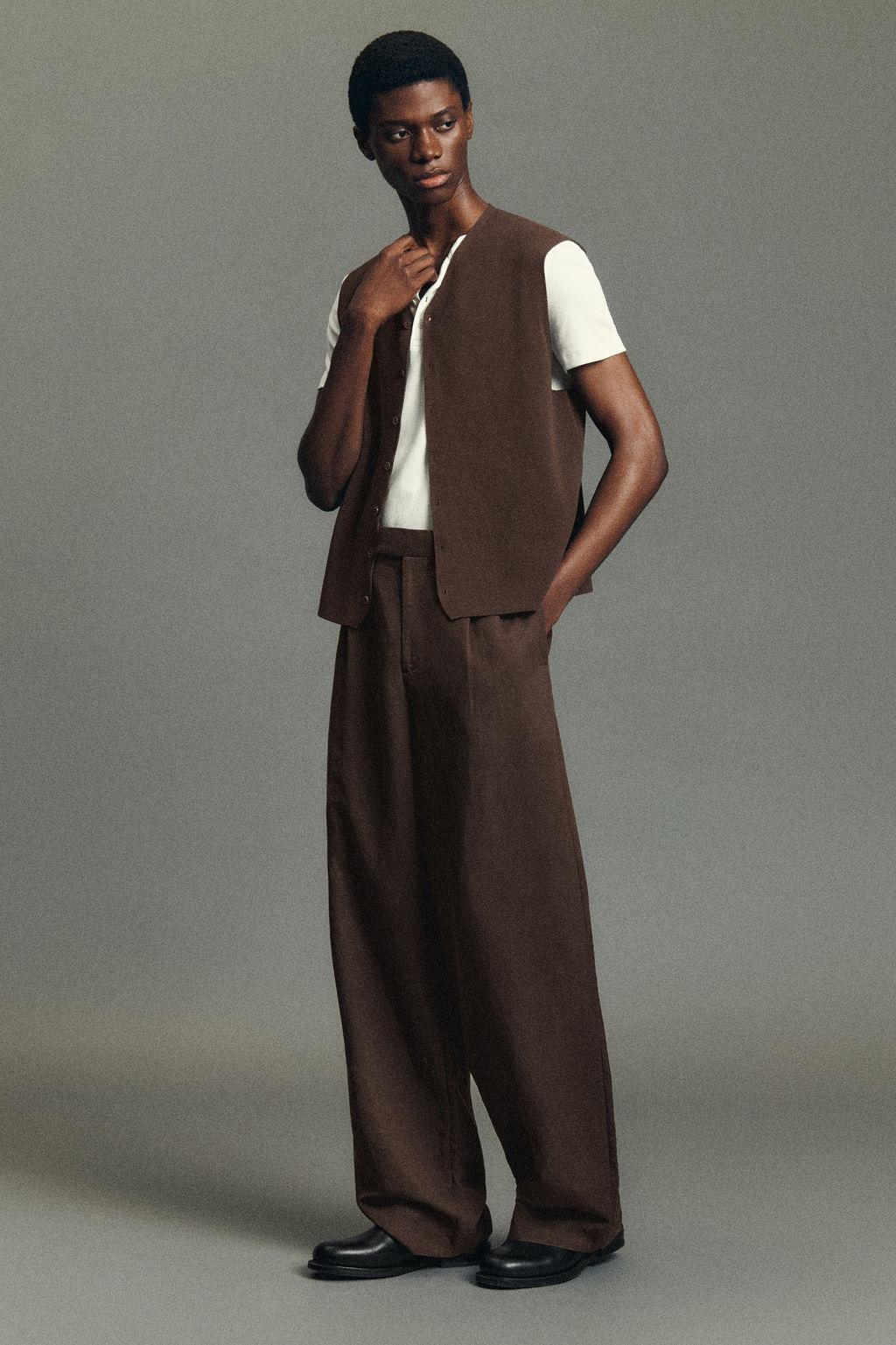 PANTAL?N RELAXED FIT WIDE LEG EN MEZCLA DE LINO - H&m фото 4