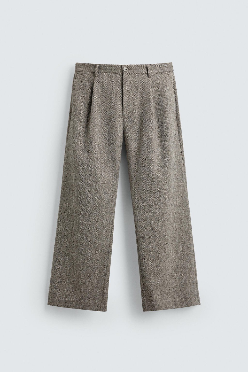 HERRINGBONE TEXTURED TROUSERS - Zara фото 7