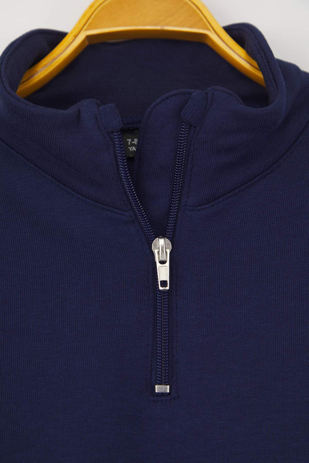 Lacivert Pamuklu Duz/Basic Dik Yaka Regular Orme Erkek Cocuk Sweatshirt TKDAW26SW00008 - Trendyolmilla фото 4