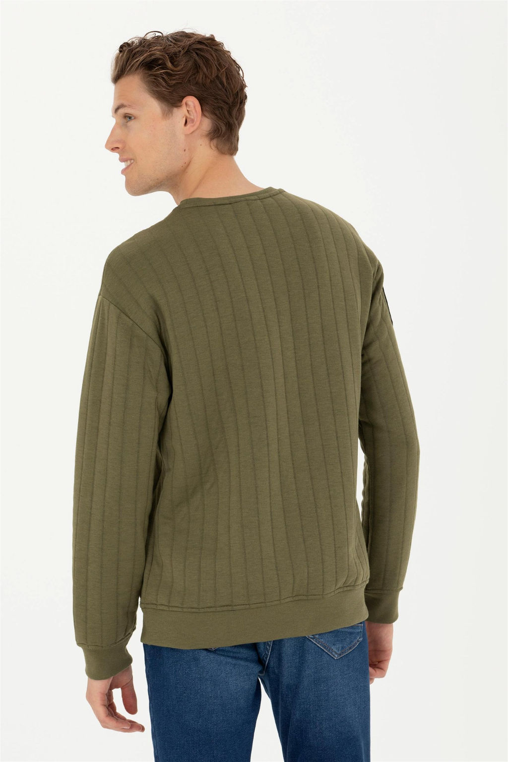 Мужской свитшот цвета хаки - U.s. polo assn фото 5