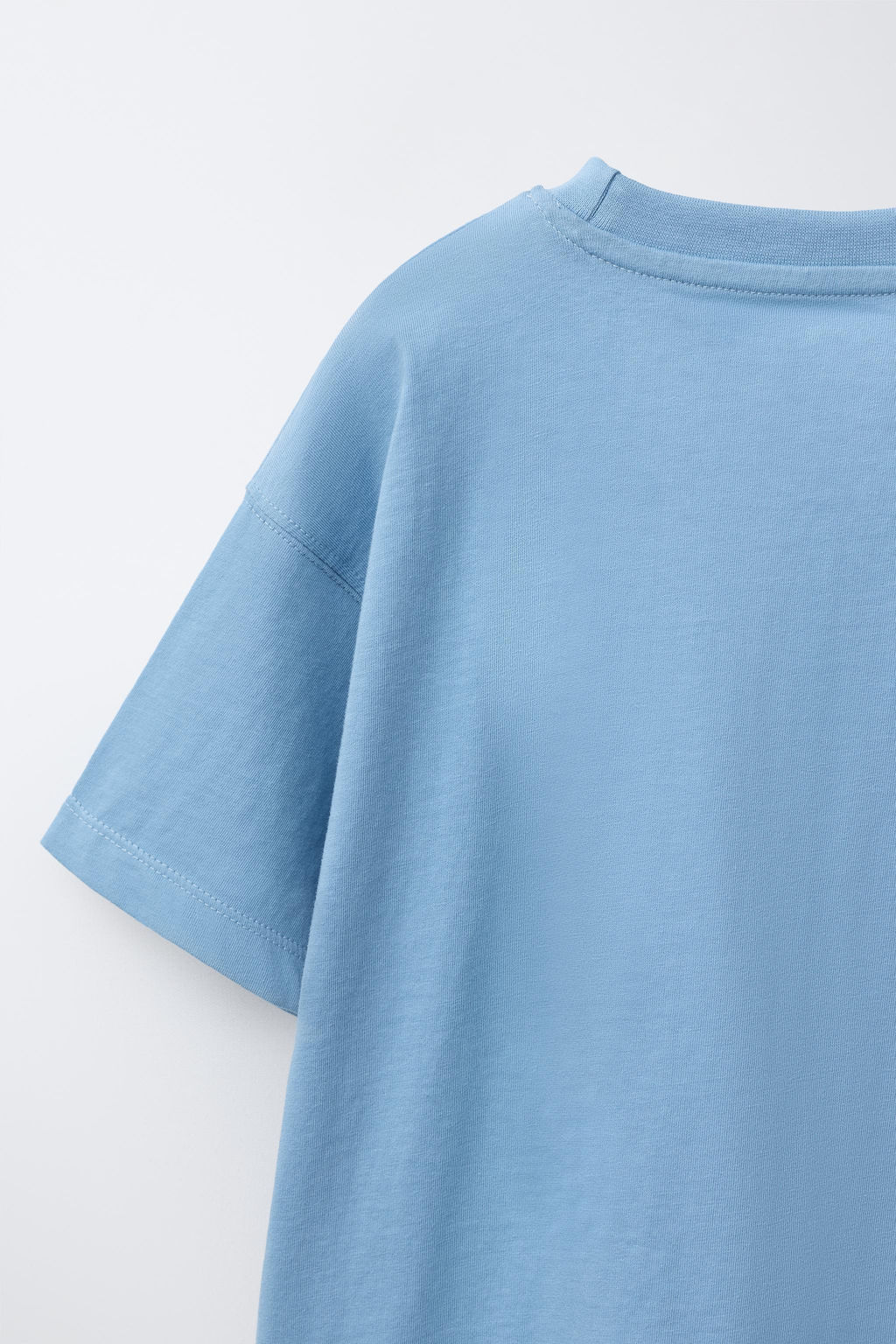 CAMISETA TEXTO RELIEVE / Azul claro - Zara фото 5