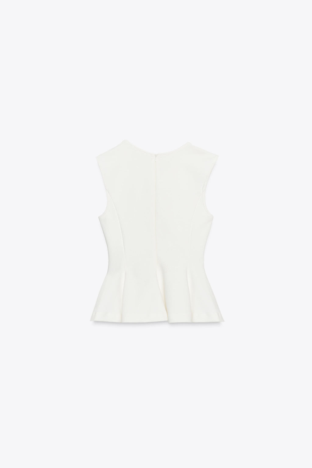 SLEEVELESS INTERLOCK PEPLUM TOP - Zara фото 6
