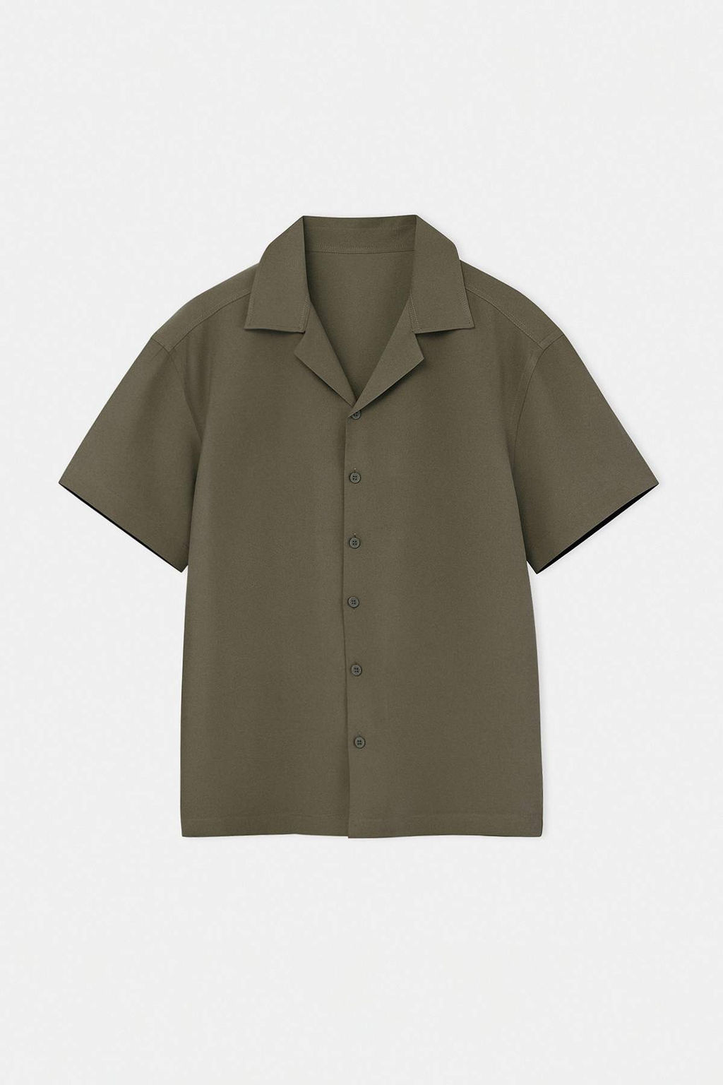 Haki Genis Kal?p/Oversize Gabardin Apas Yaka Erkek Dokuma Gomlek TMNSS26GO00034 - Trendyolmilla фото 4