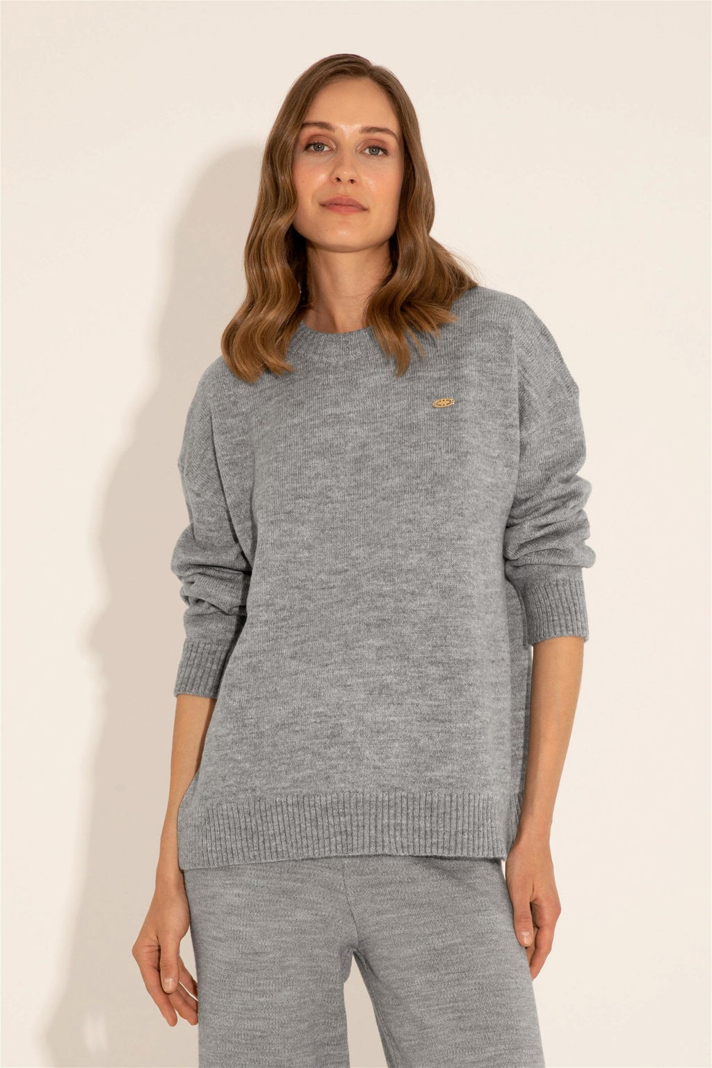 Женский серый меланжевый свитер - U.s. polo assn фото 9