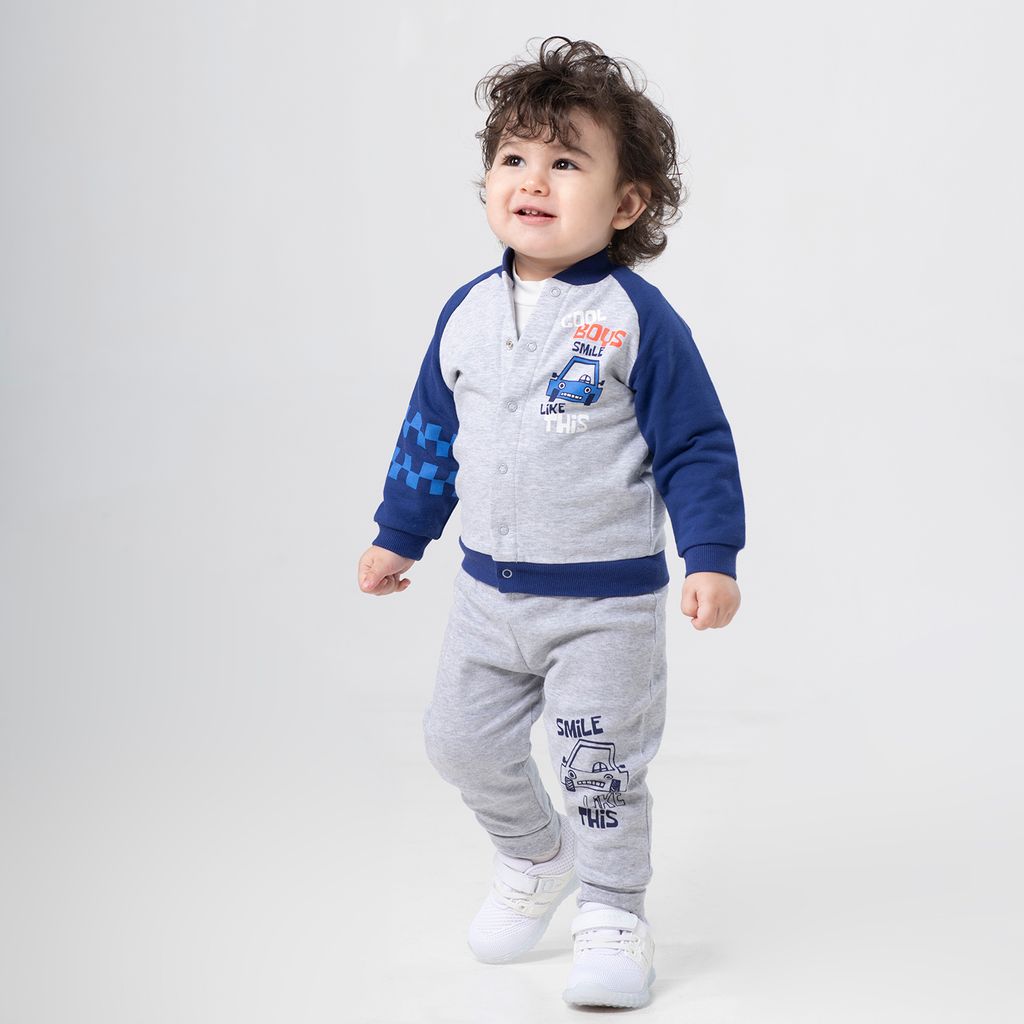 CRB wear/CSNB 62671-11 (266) Кофточка для мальчика, светло-серый меланж/Ex.Cherubino  фото 3