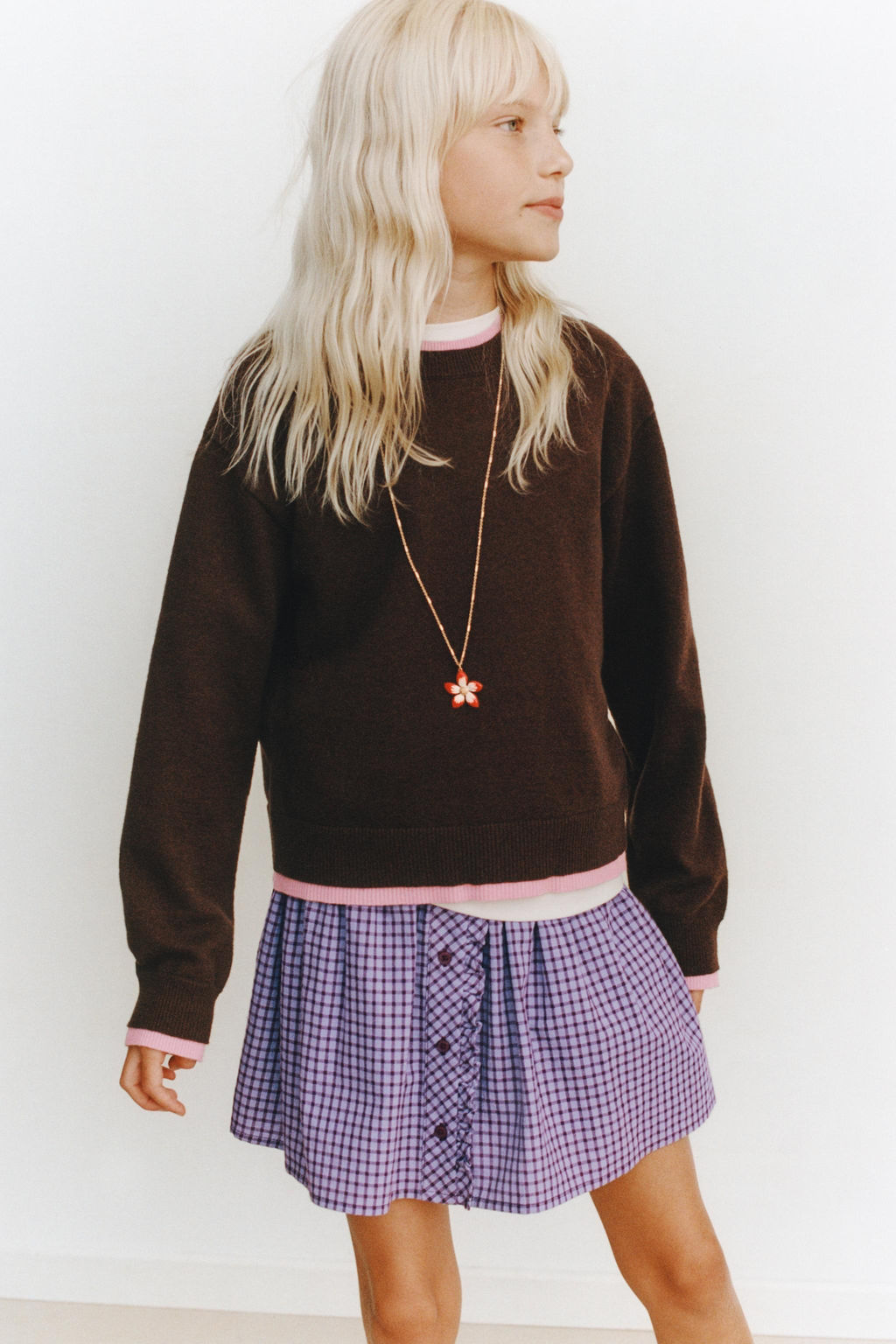 DOUBLE LAYER TRIM KNIT SWEATER - Zara фото 5