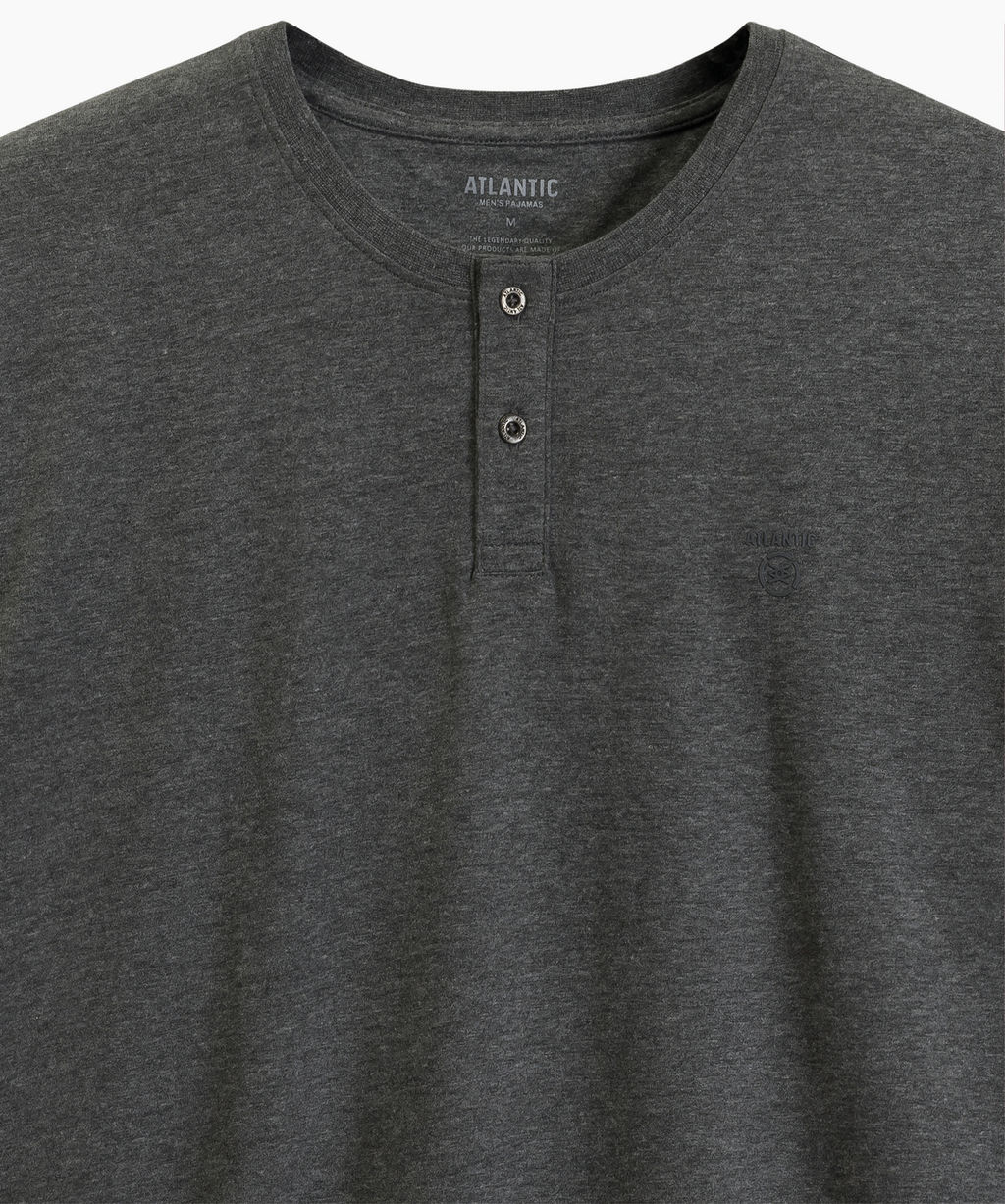 ATLANTIC NMP-394 Пижама мужская Check темно-серый меланж + красный  фото 4