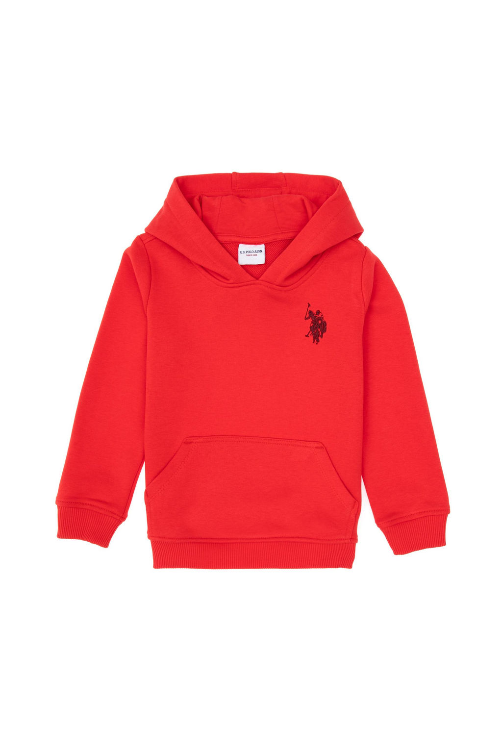 Erkek _ocuk K_rm_z_ Basic Kap__onlu Sweatshirt