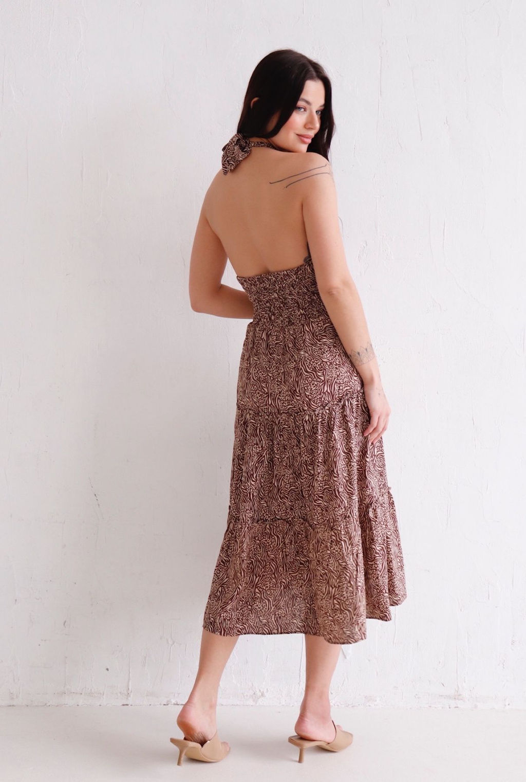 Martichelli Платье-американка коричневое  фото 10