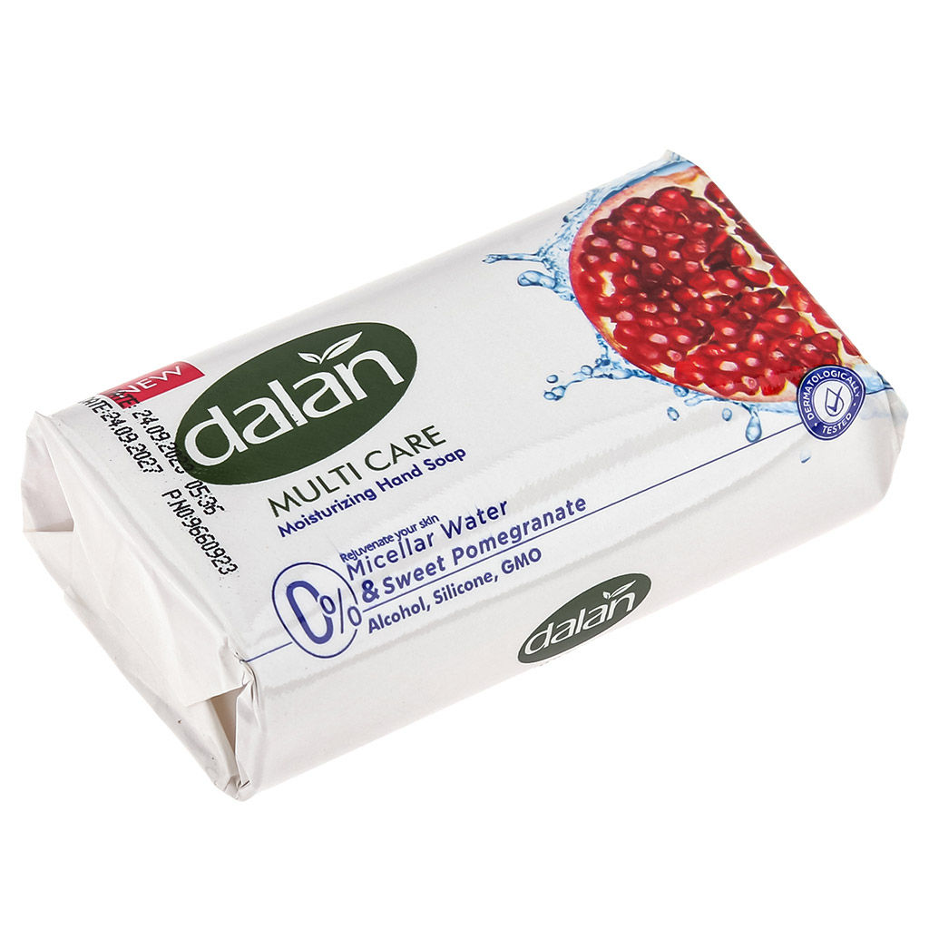 Цена за 6 шт. Мыло туалетное твердое Dalan Multi Care 90г, Мицелярная вода и Гранат (Турция)