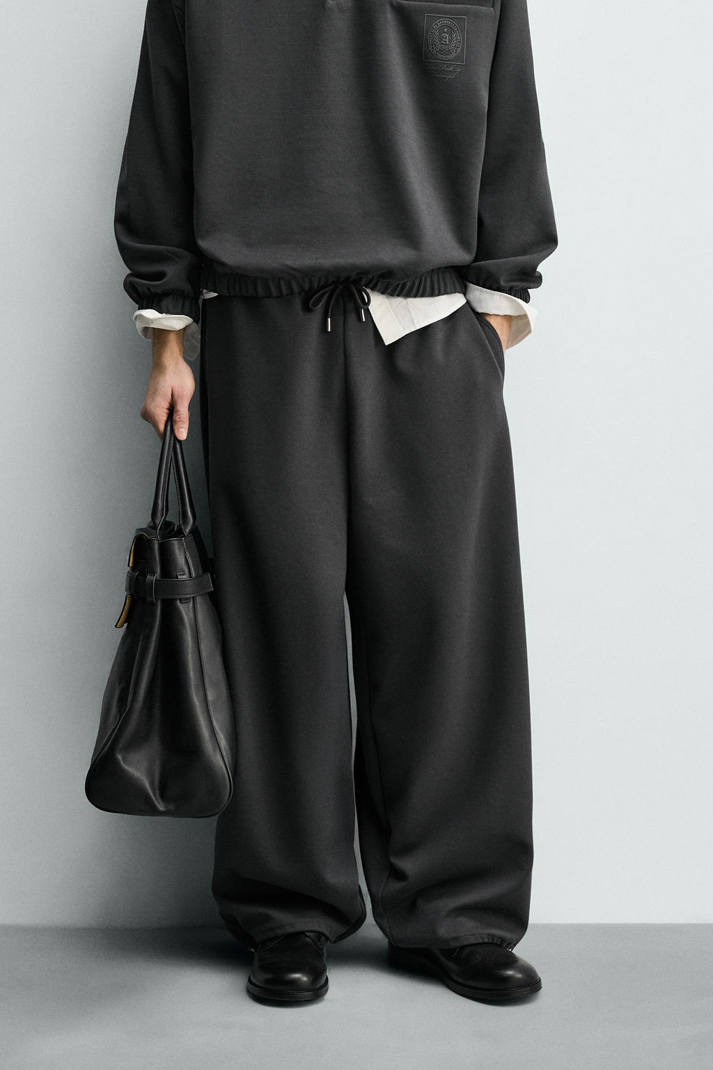PANTAL?N BAGGY FIT JOGGER / Gris antracita - Zara фото 2