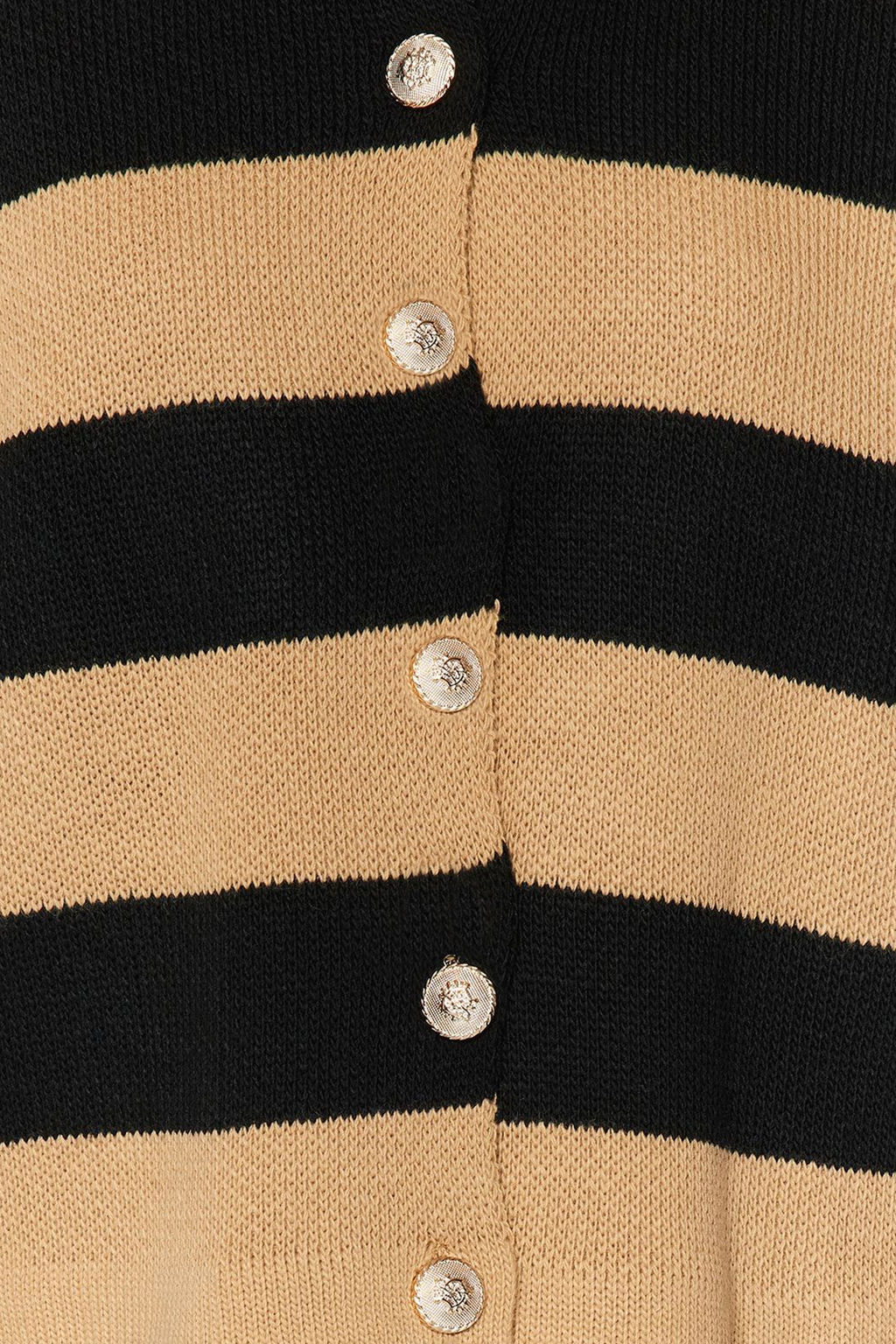 Camel Cizgili Basic Ceket Gorunumlu Triko H?rka TWOAW24HI00091