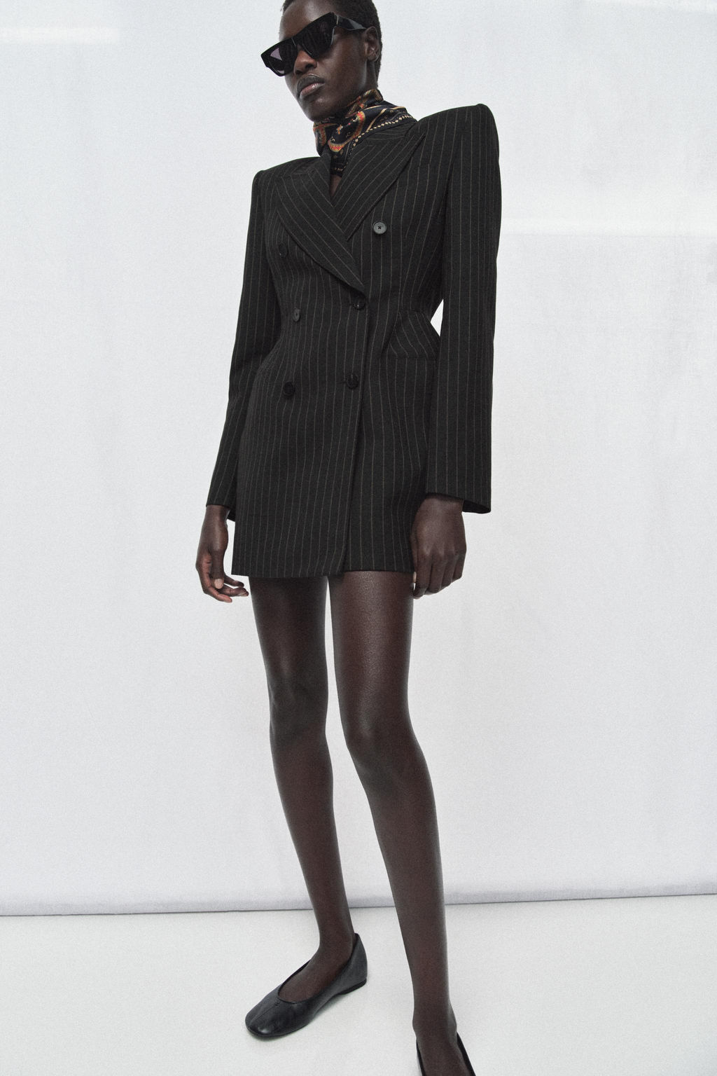 ZW COLLECTION PINSTRIPE BLAZER DRESS - Zara фото 5
