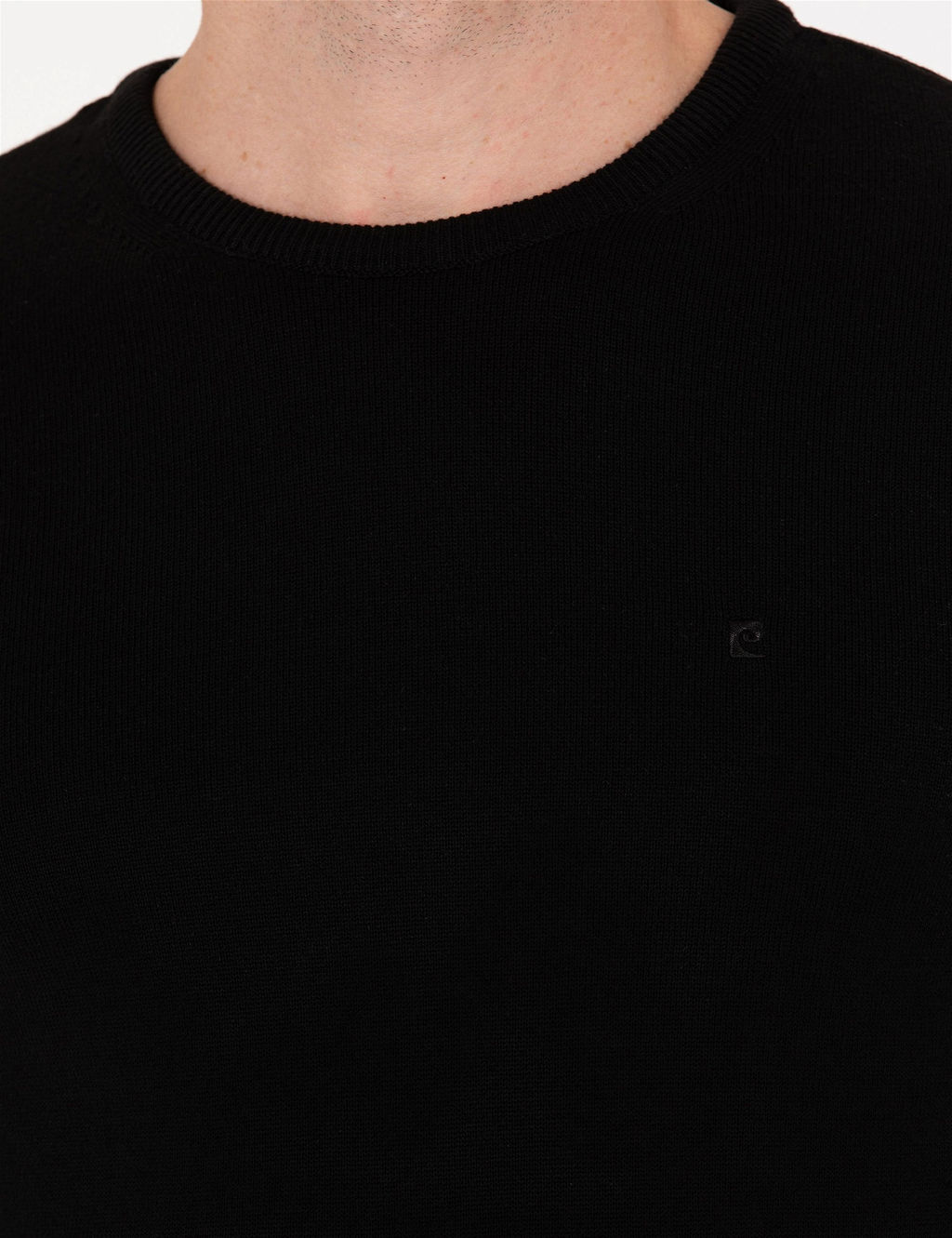 Siyah Slim Fit Bisiklet Yaka Basic Triko Kazak - Pierre cardin фото 7