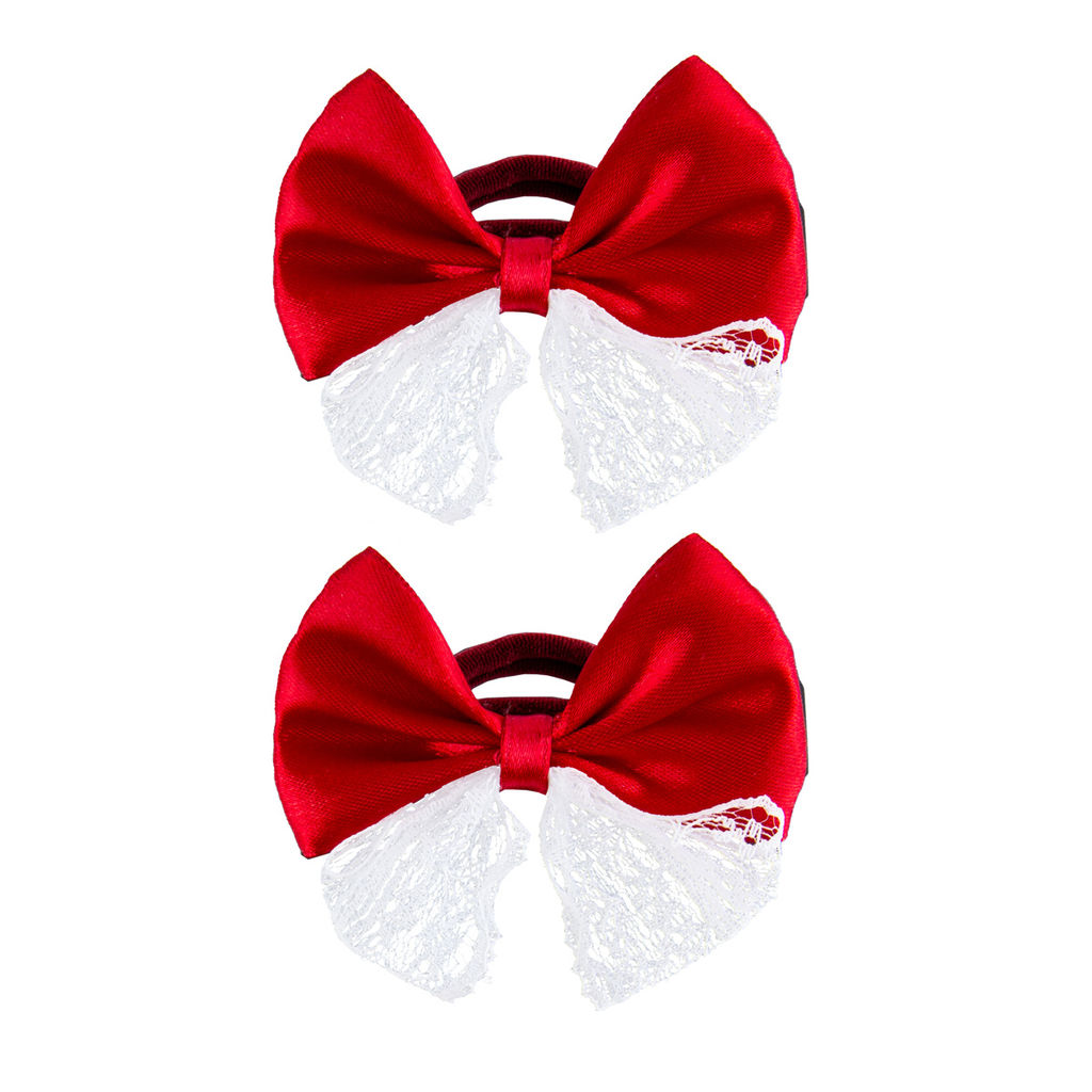 CHERRY MARY DR07091 Набор резинок для волос 5 х 2 шт. №01 бело-бордовый  фото 4