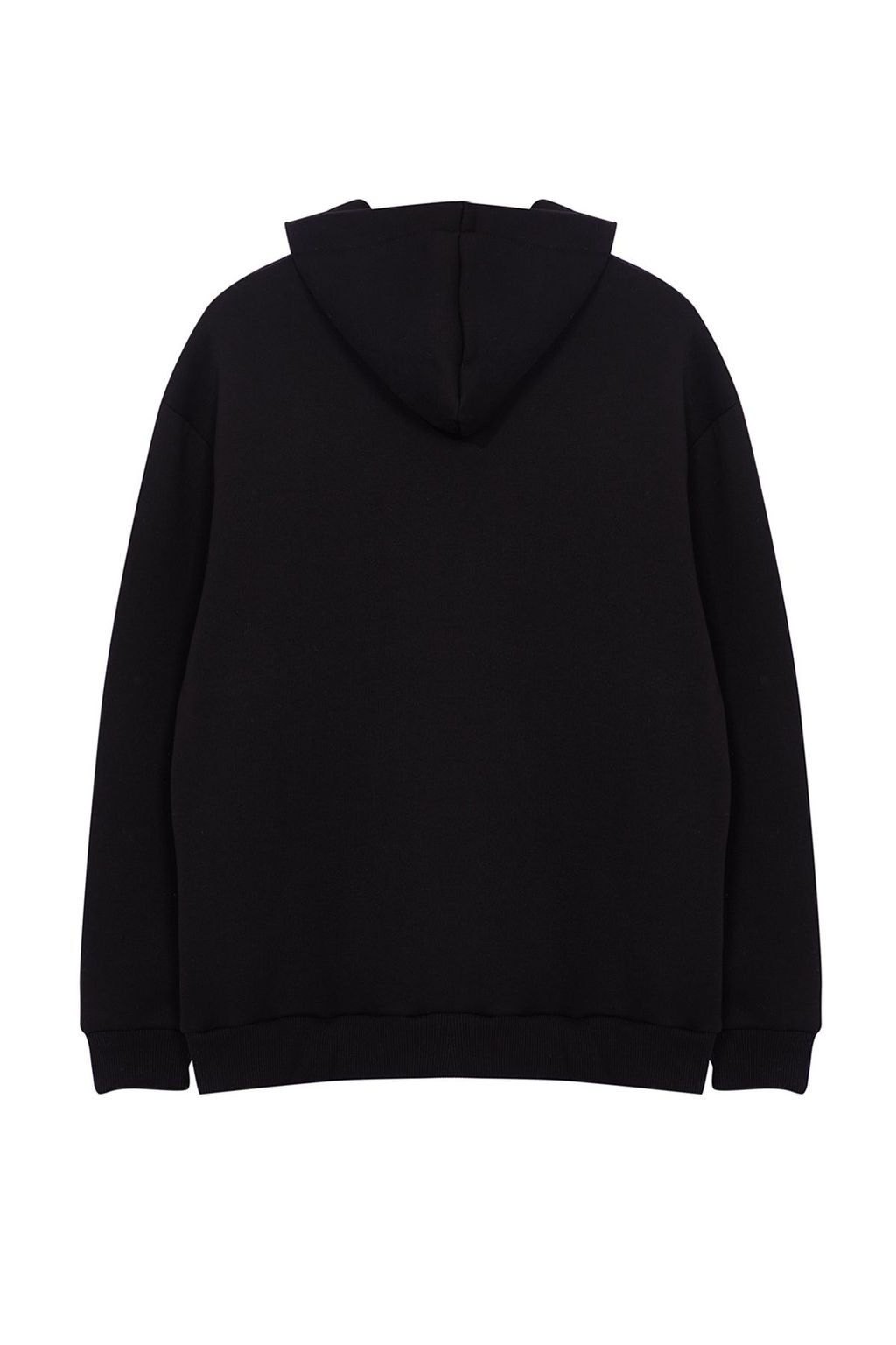 TRENDYOL MAN Siyah Oversize/Genis Kesim Renk Bloklu City Bask?l? Kapusonlu Sweatshirt TMNAW25SW00045 - Trendyolmilla фото 11